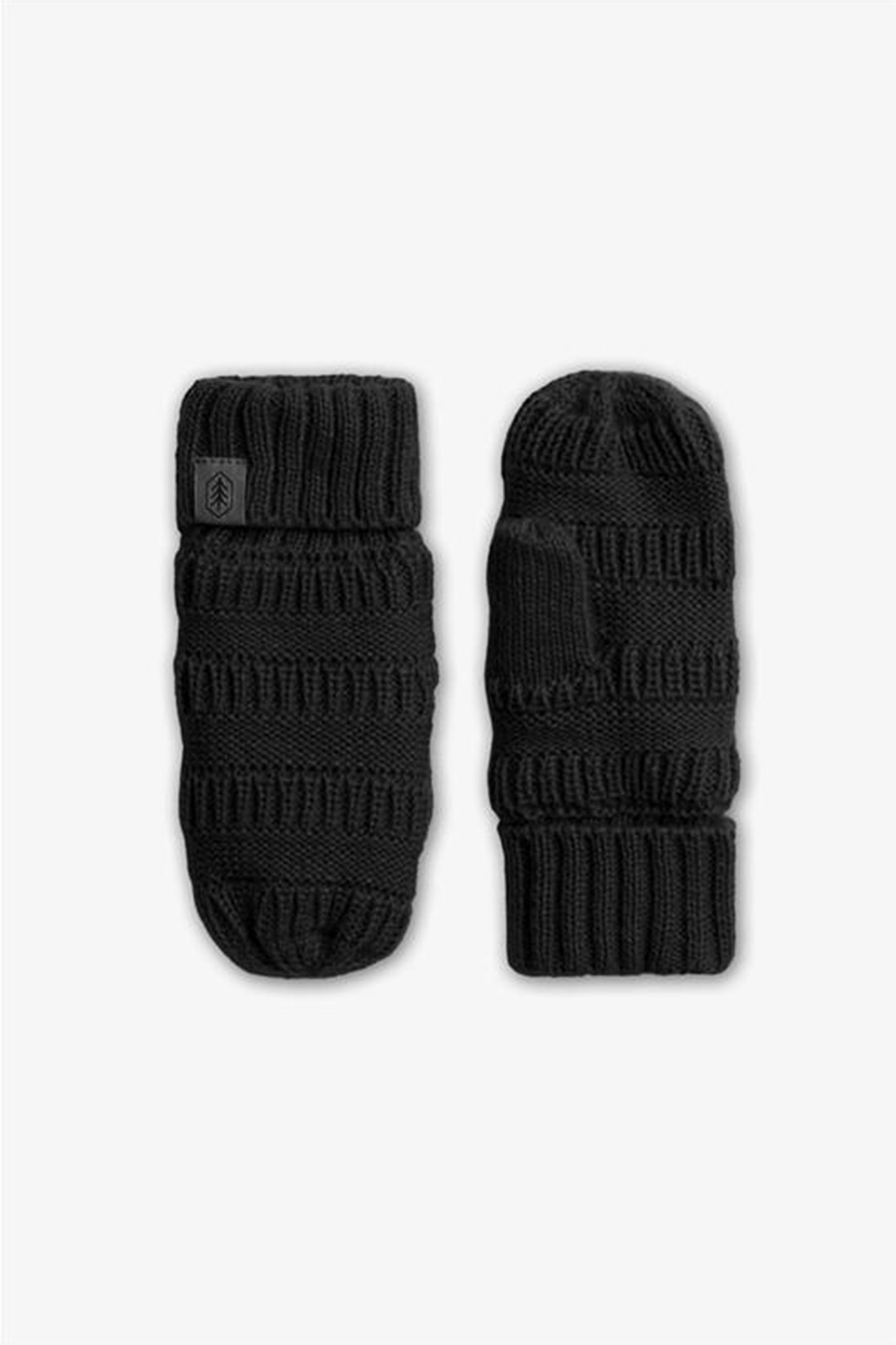 Mitaines en tricot doublées - Enfant fille && NOIR