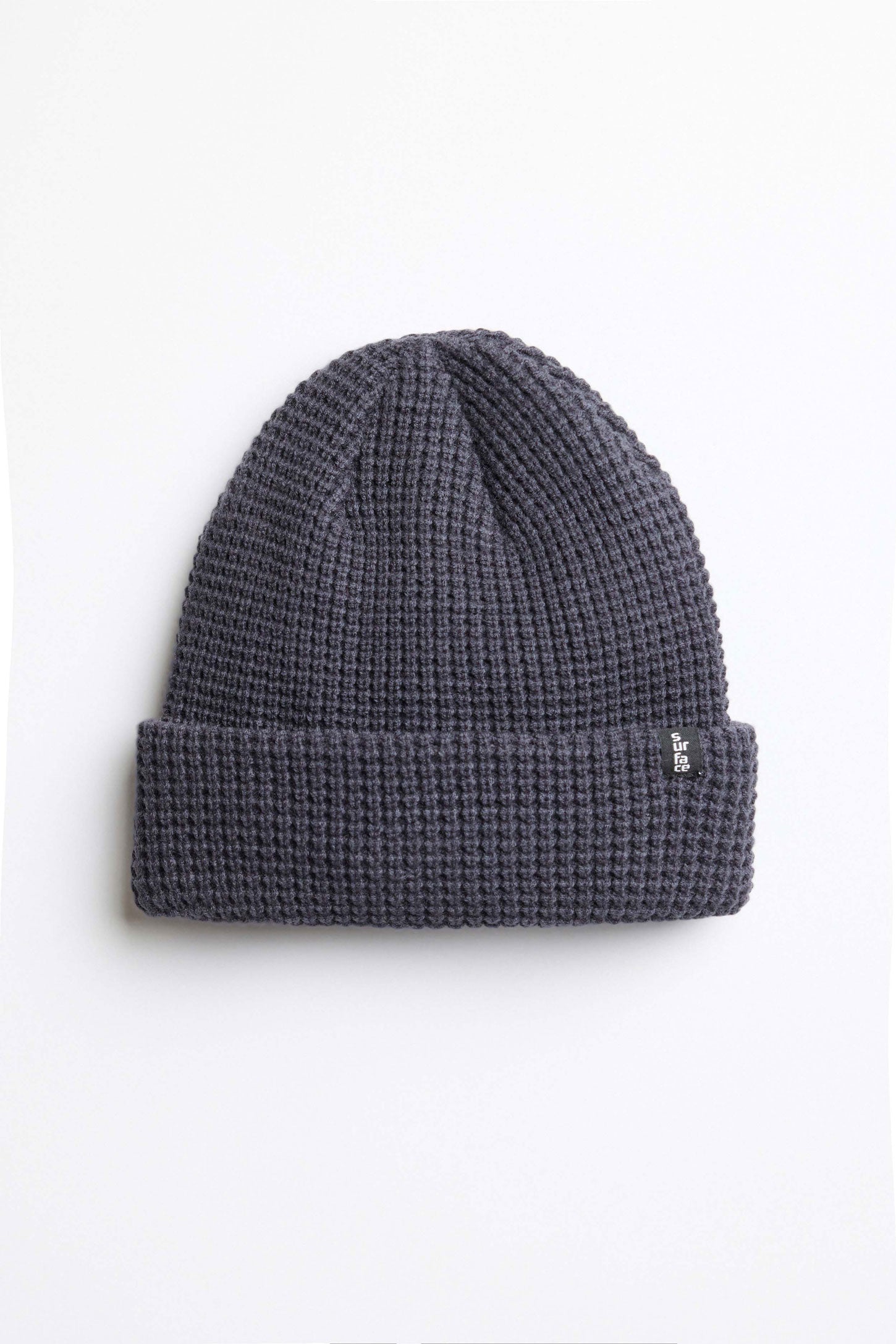Tuque à revers en tricot - Enfant garçon && CHARBON