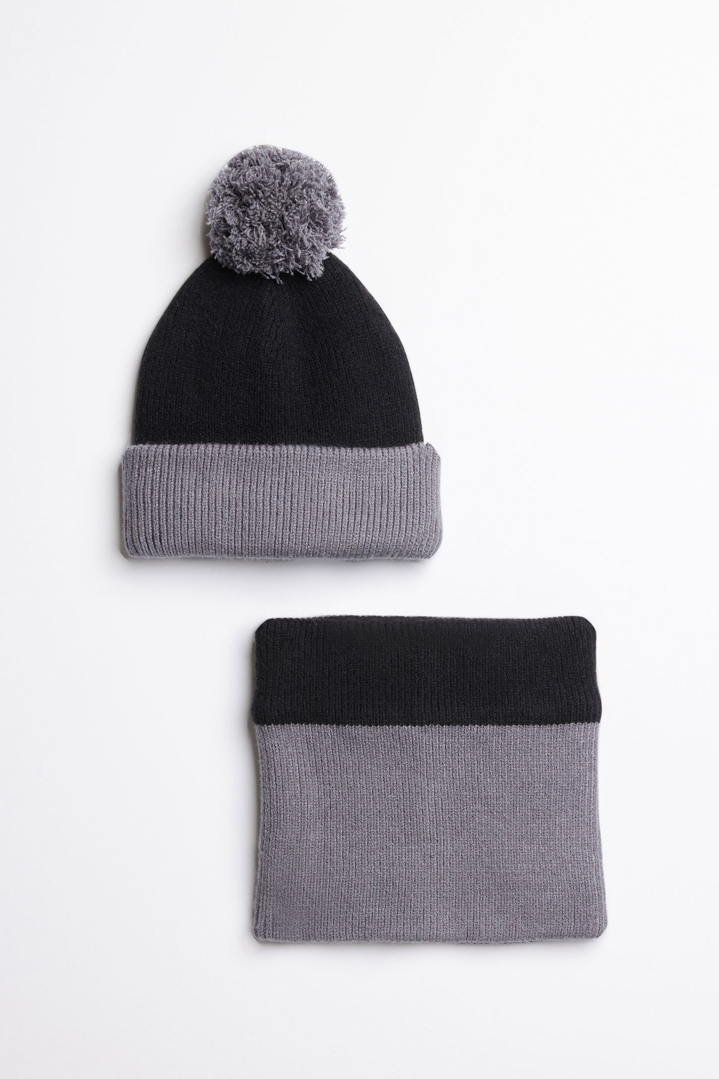 Ensemble tuque et cache-cou - Enfant garçon && GRIS
