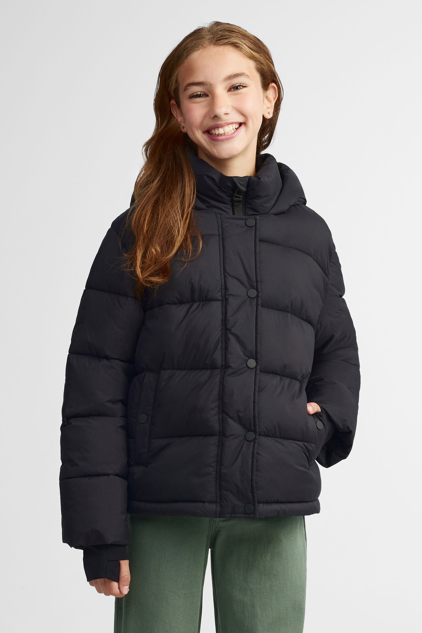 Manteau matelassé super puff - Ado fille && NOIR