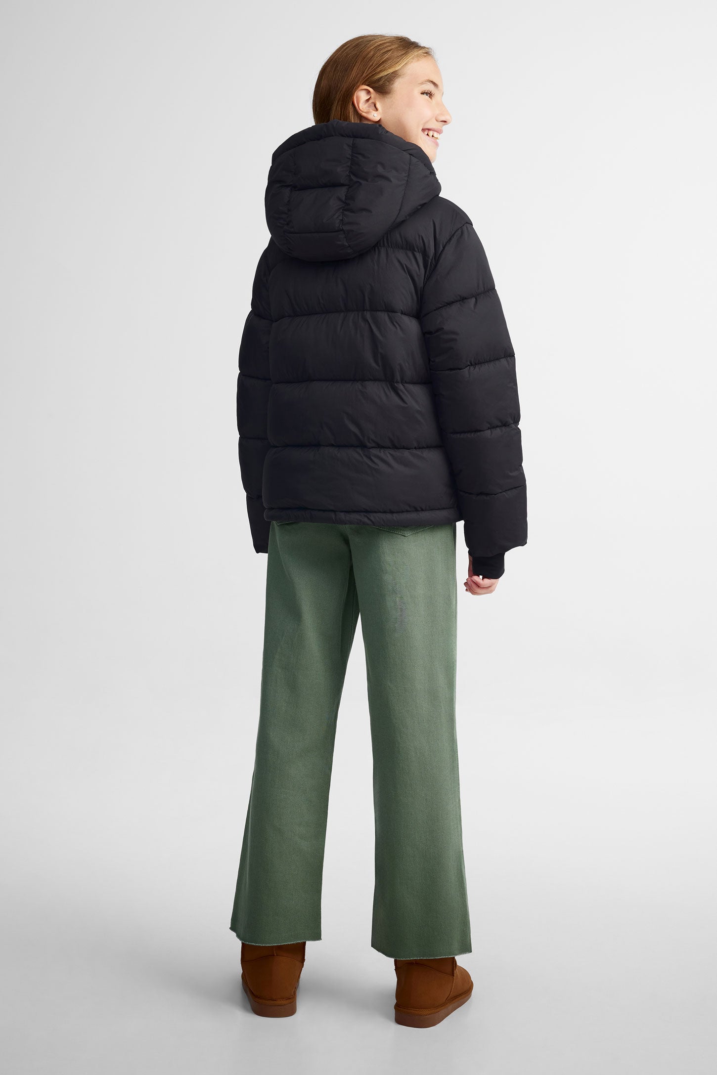 Manteau matelassé super puff - Ado fille && NOIR