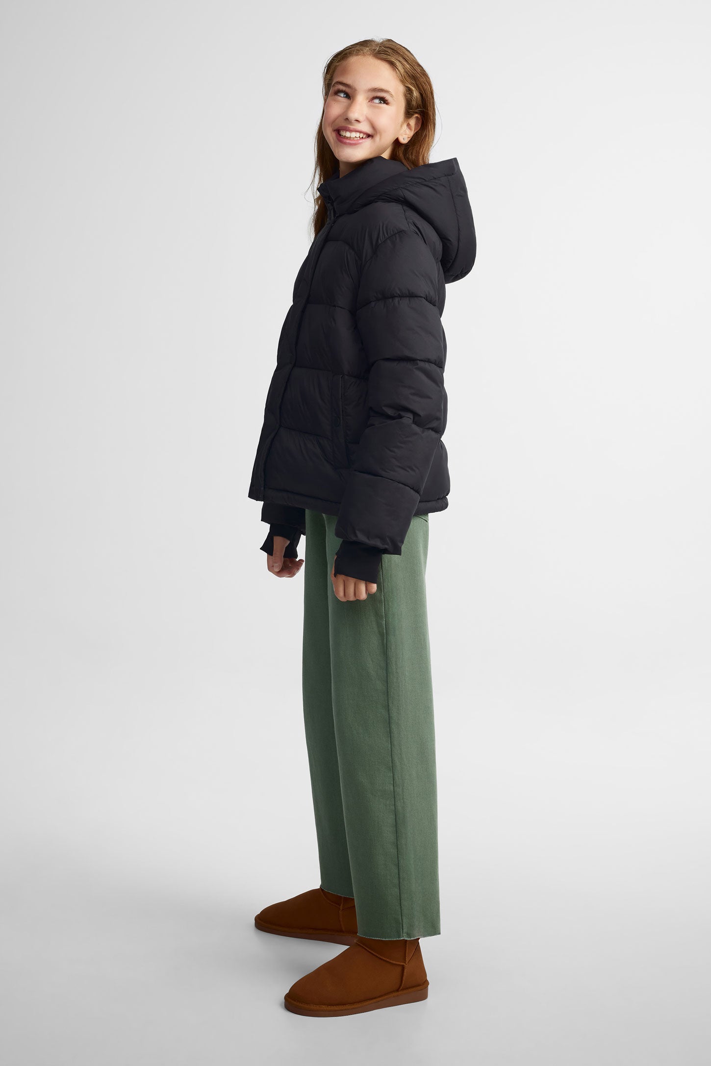 Manteau matelassé super puff - Ado fille && NOIR