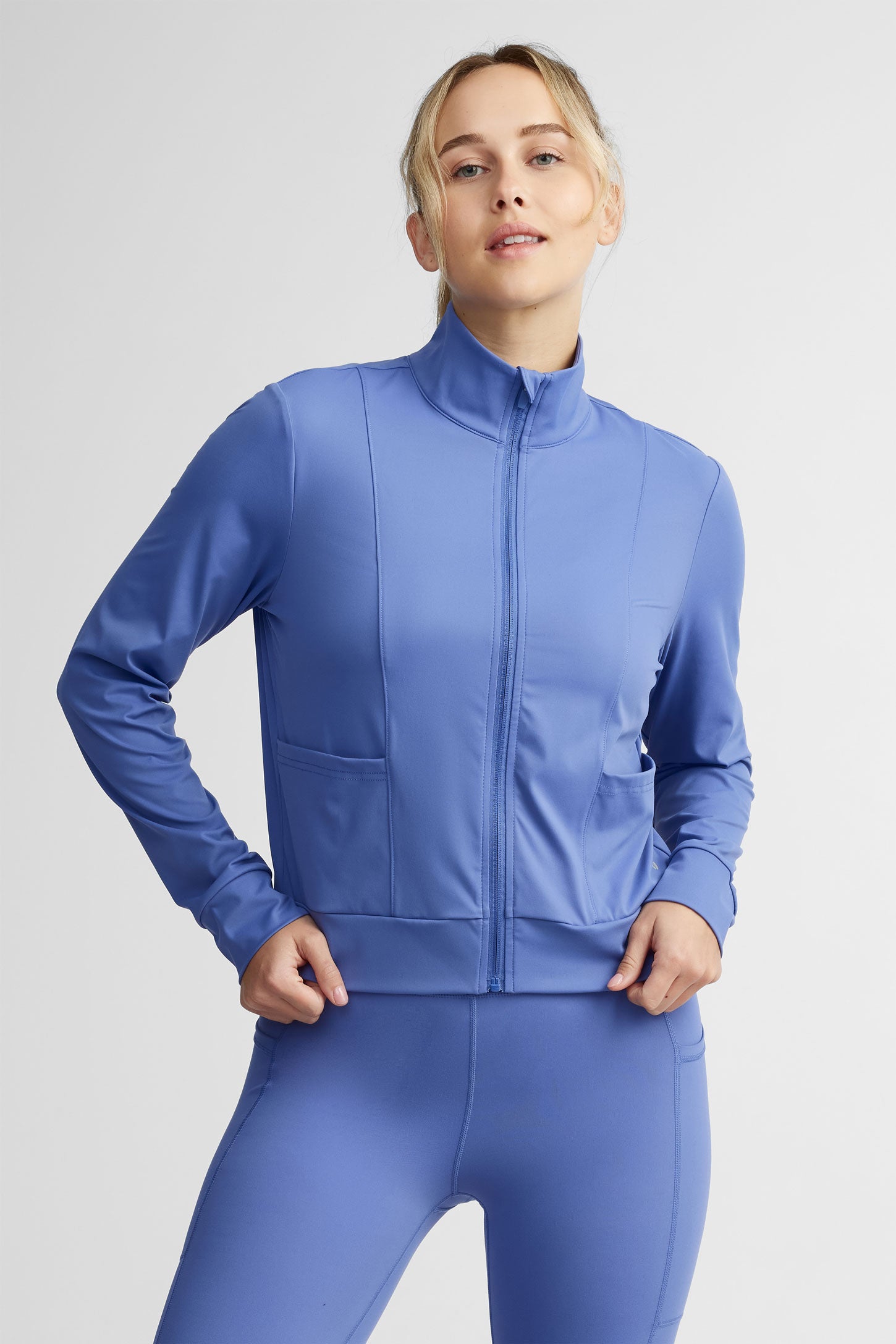 Veste athlétique col montant - Femme && BLEU