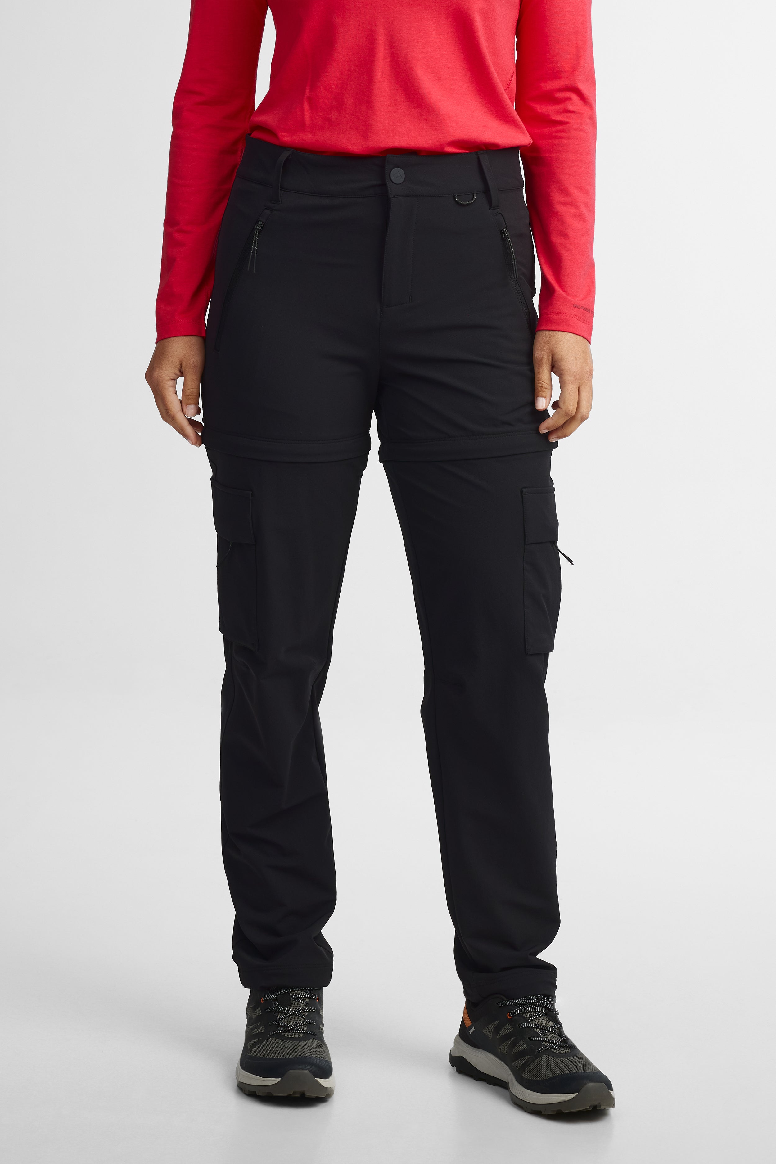 Pantalon cargo convertible en short - Femme && NOIR