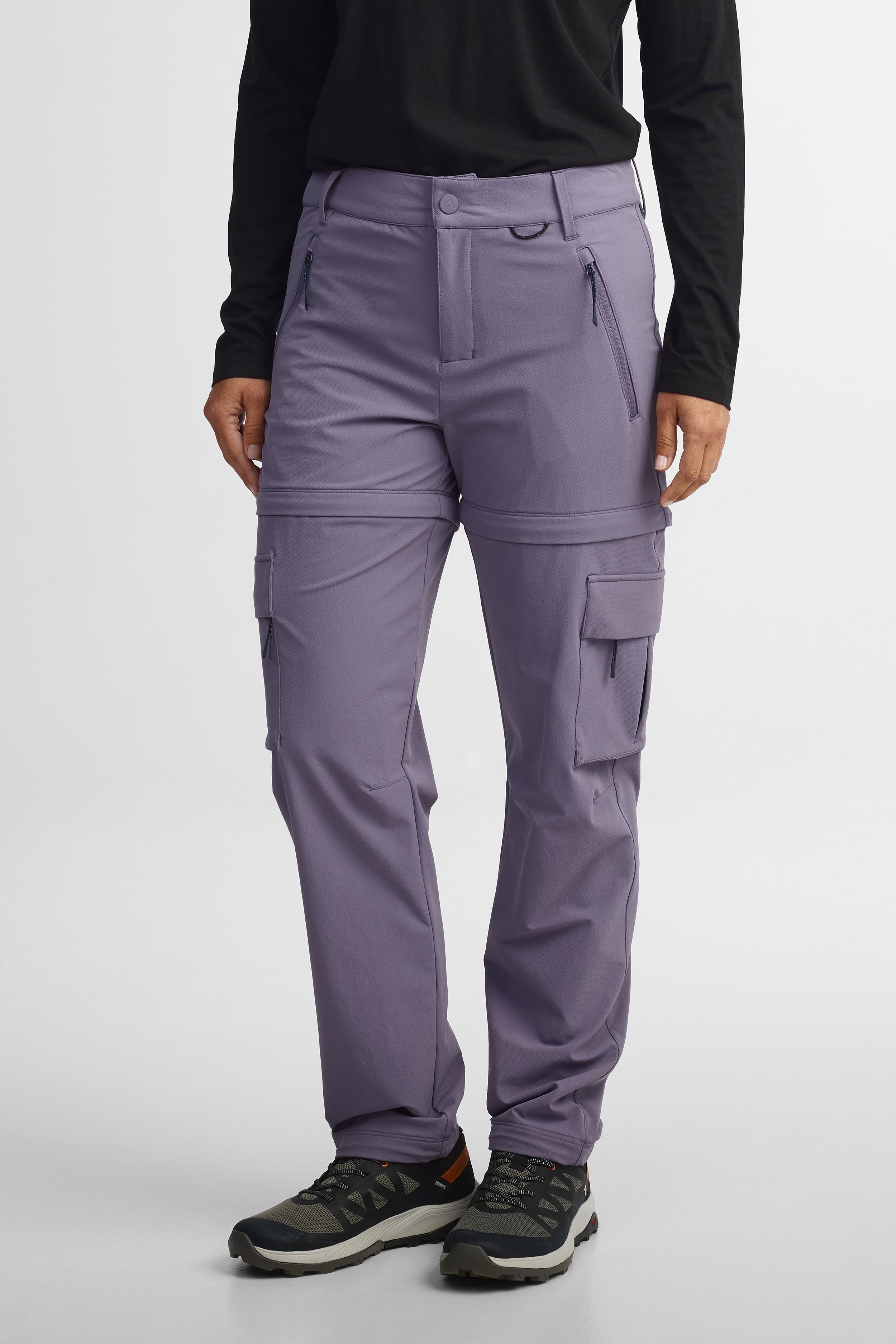 Pantalon cargo convertible en short - Femme && MAUVE