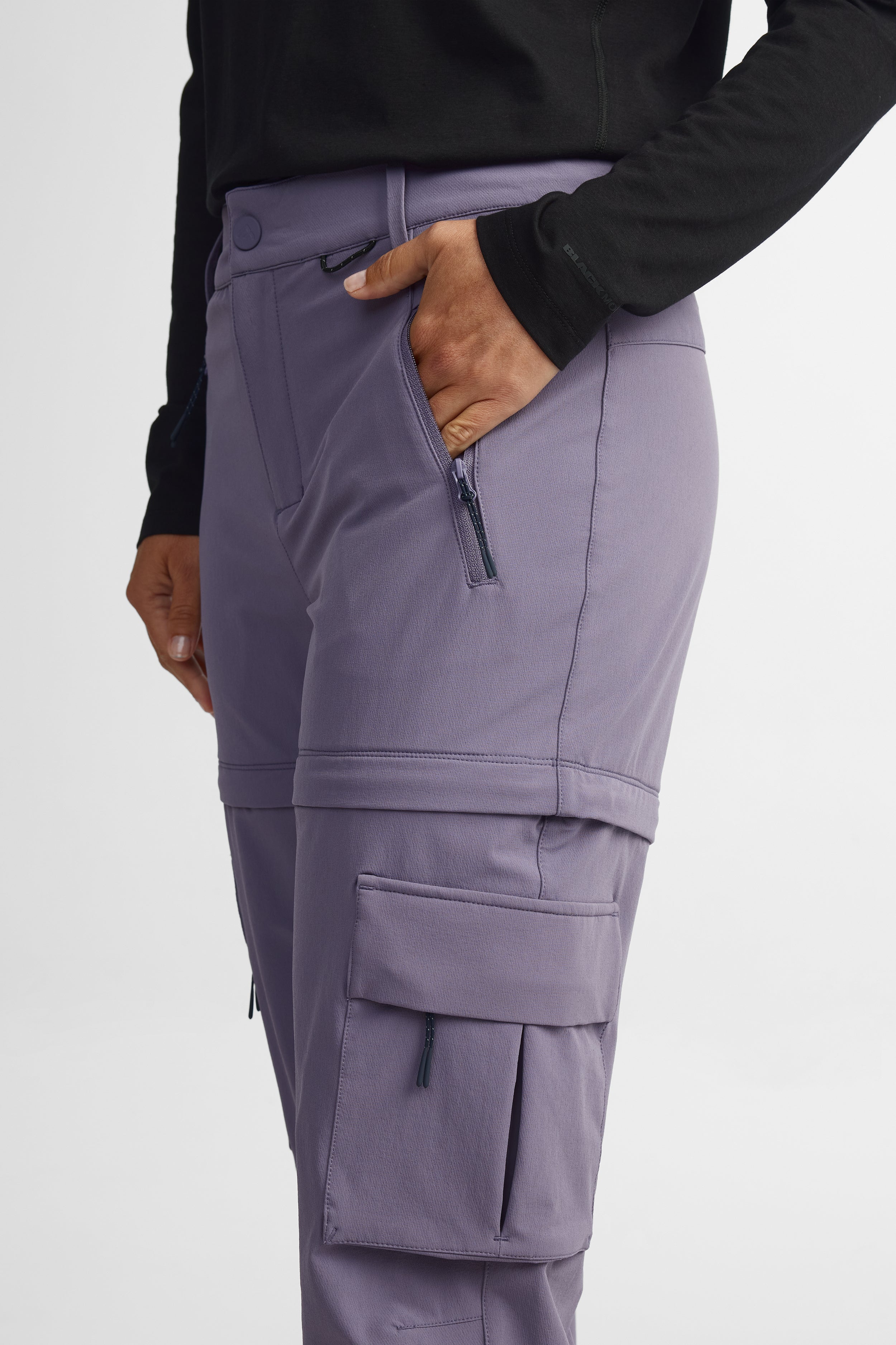 Pantalon cargo convertible en short - Femme && MAUVE