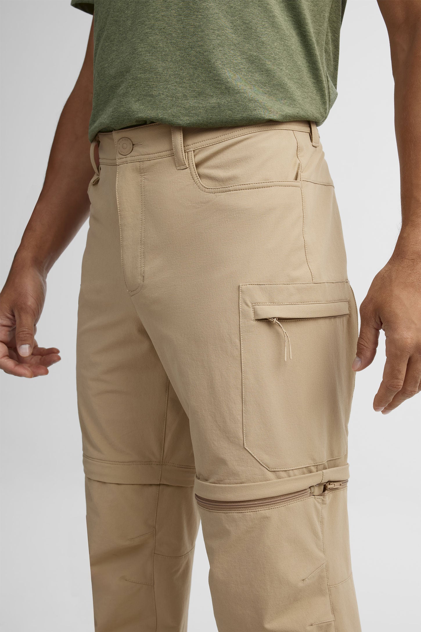 Pantalon cargo convertible en short - Homme && BEIGE