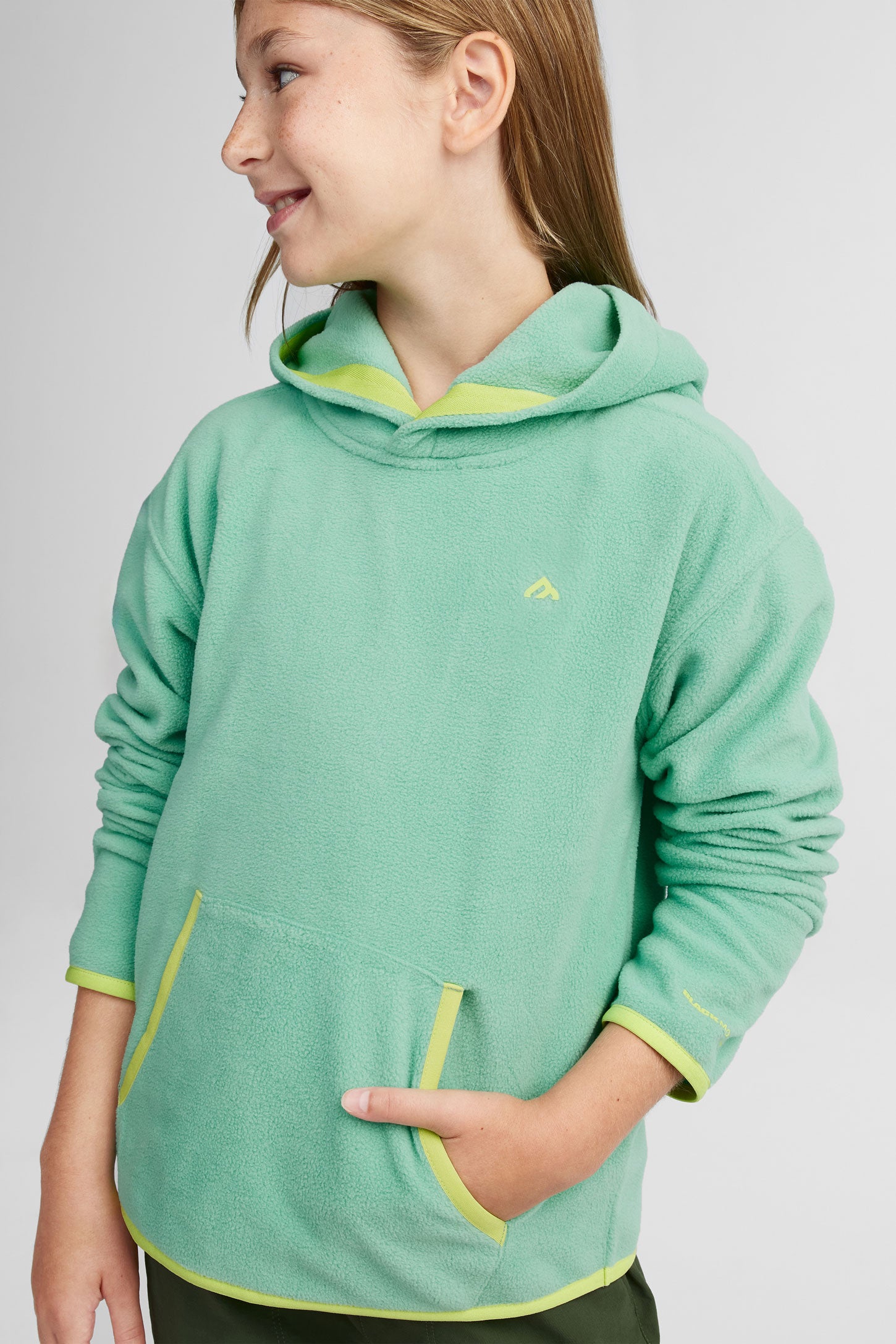 Chandail à capuchon micropolaire BM - Ado fille && MENTHE