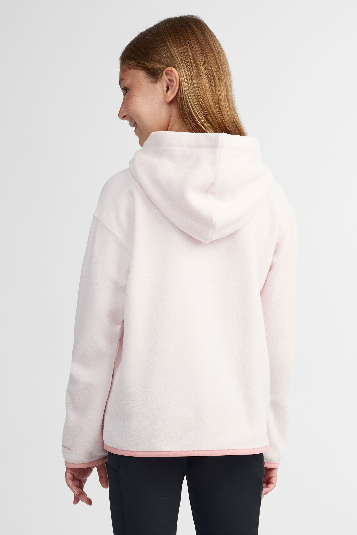 Chandail à capuchon micropolaire BM - Ado fille && ROSE PALE