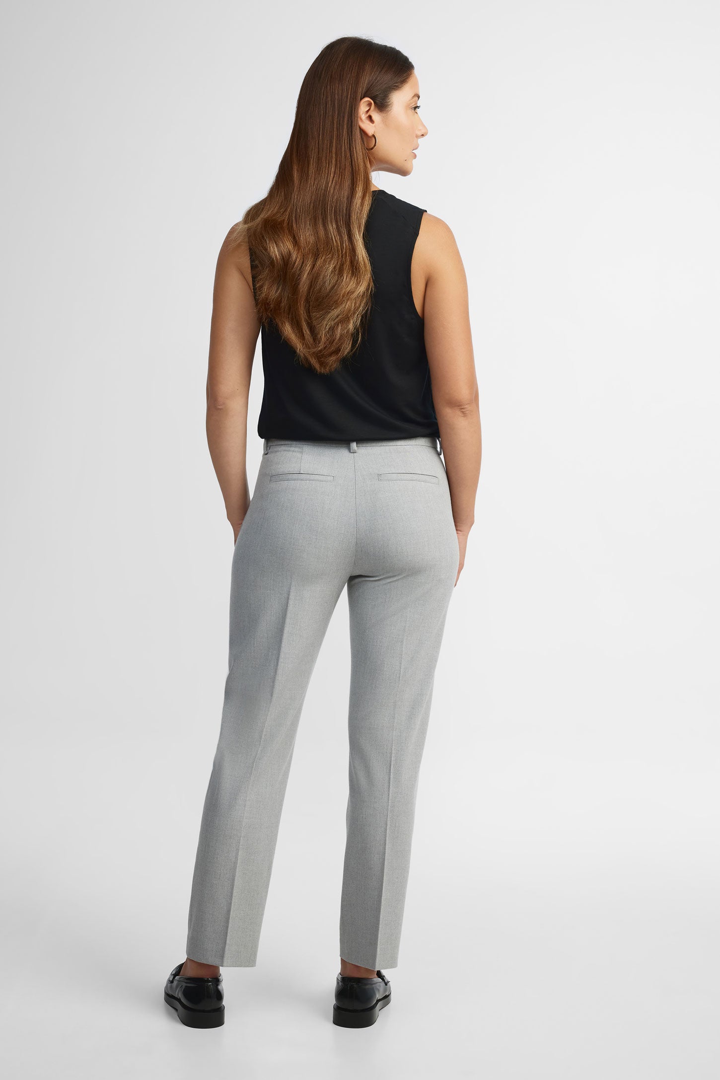 Pantalon habillé 7/8 - Femme && GRIS MULTI