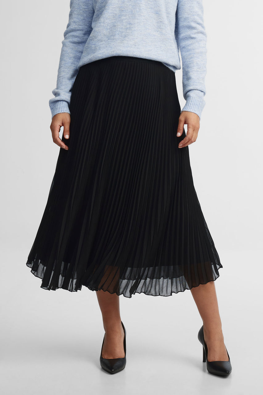 Jupe Noire Les Jupes PlissÃ©es Longue Jupe Longue Plissée Crêpe Femme