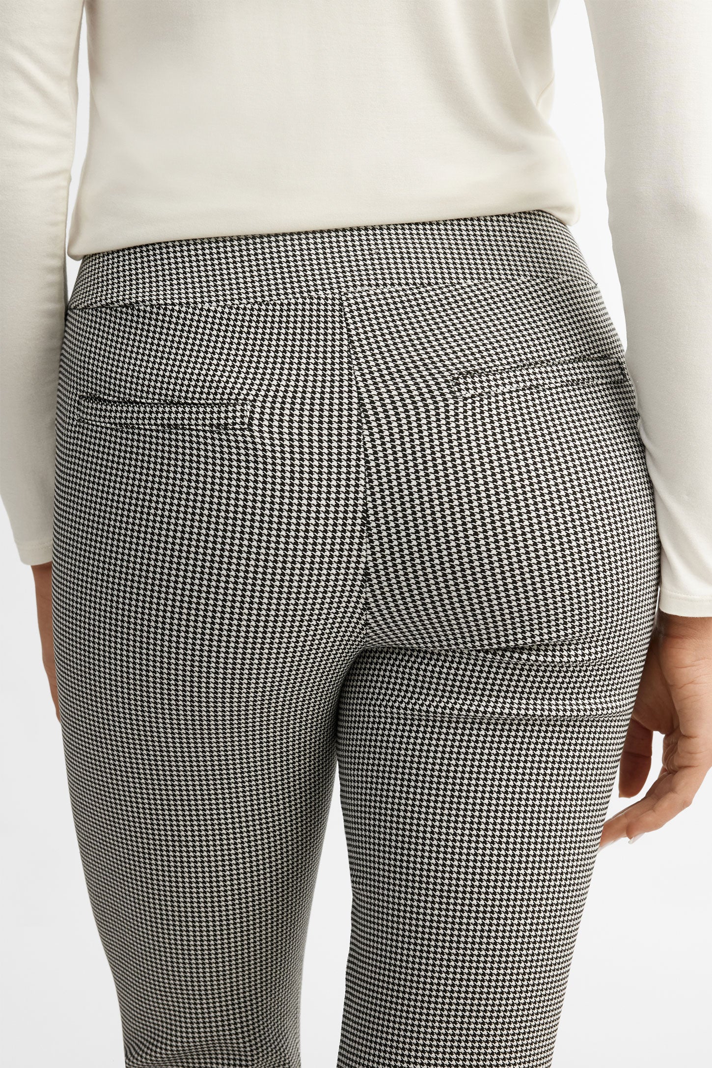 Pantalon taille élastique coupe ajustée imprimé - Femme && NOIR/MULTI