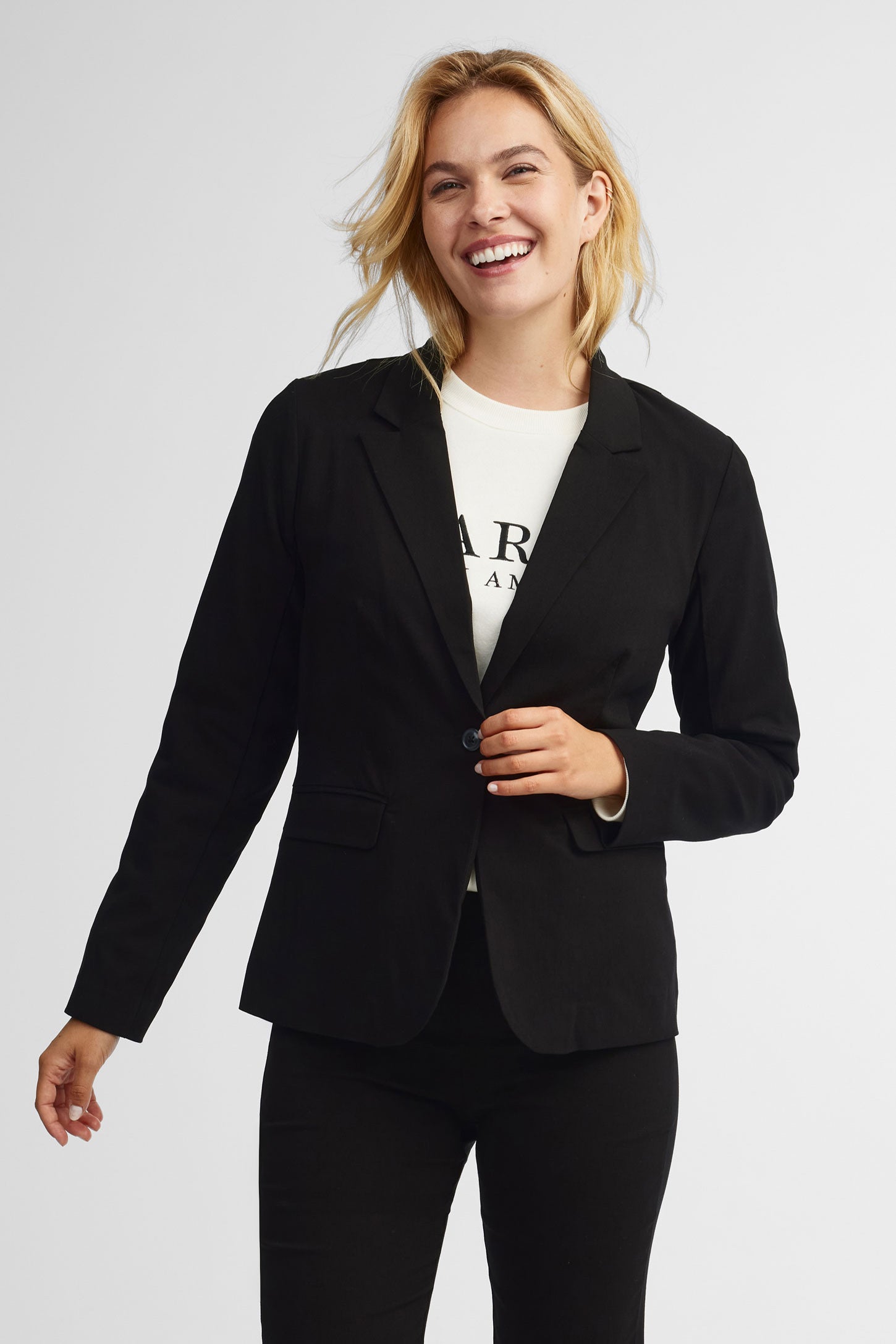 Veston court twill - Femme && NOIR