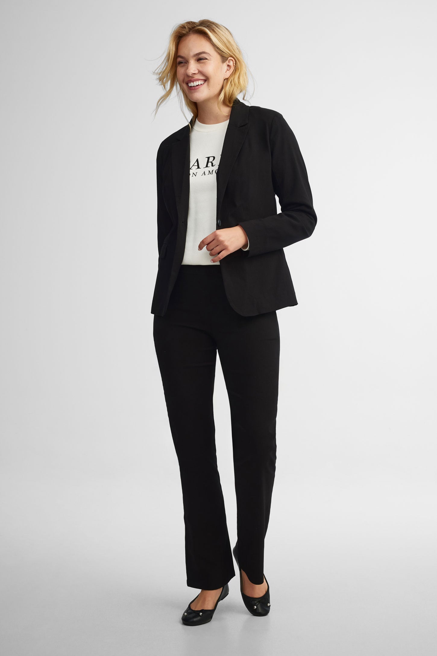 Veston court twill - Femme && NOIR