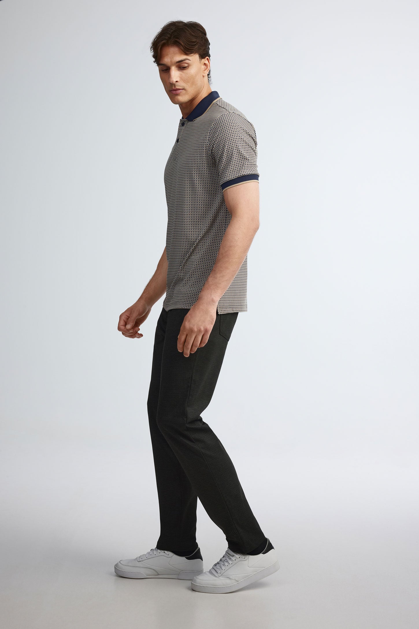 Polo manches courtes semi-ajusté - Homme && MARIN/MULTI