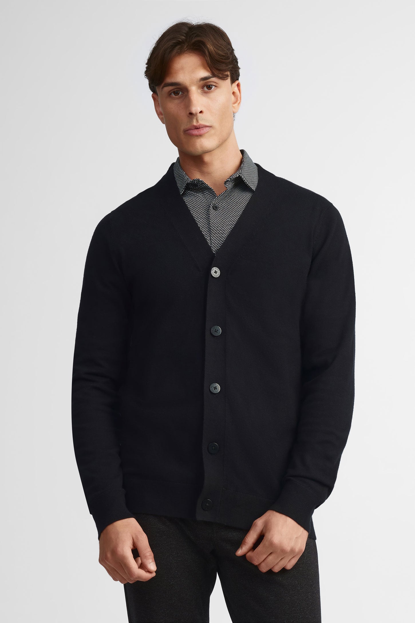 Cardigan en tricot - Homme && NOIR