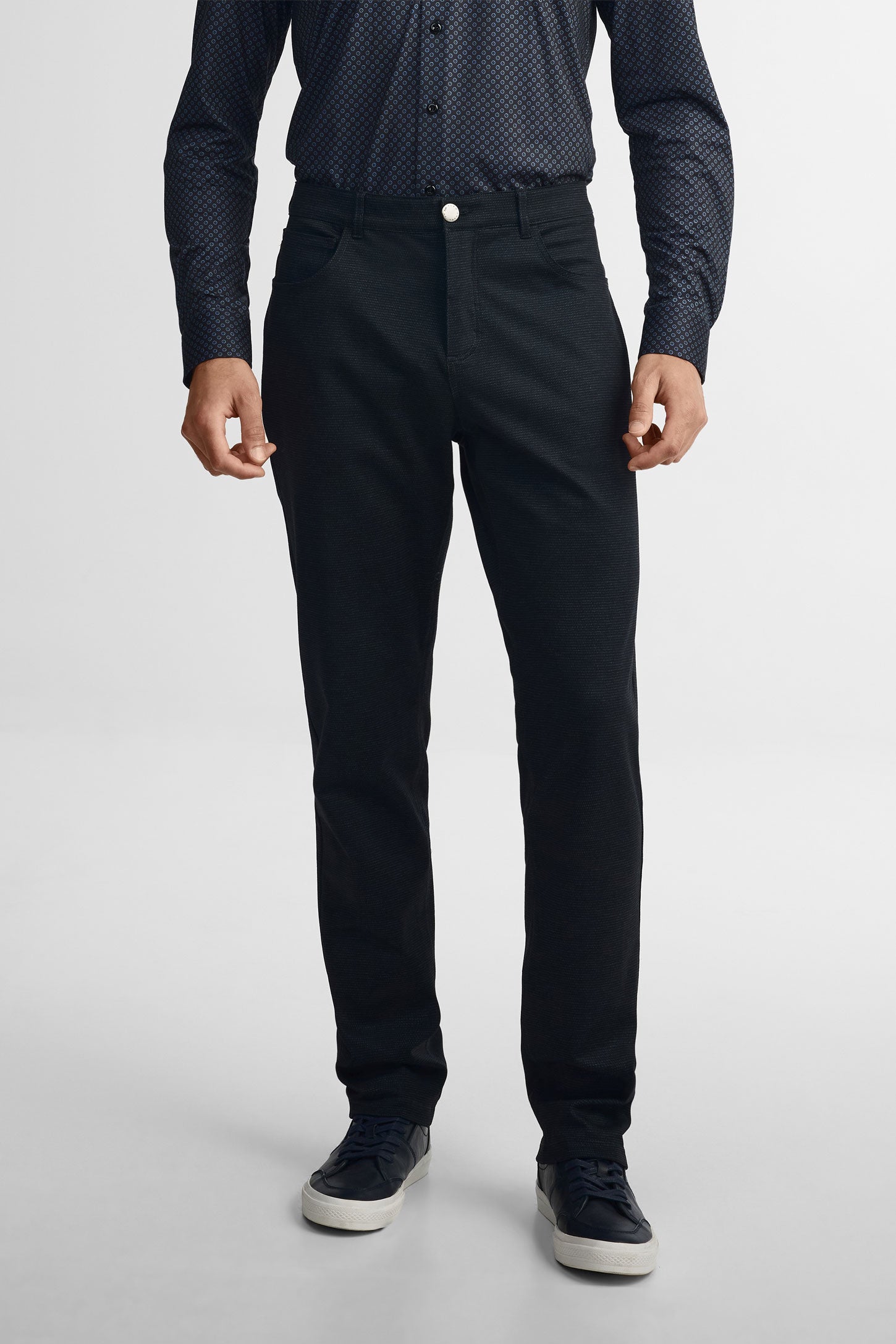 Pantalon 5 poches habillé - Homme && MARIN