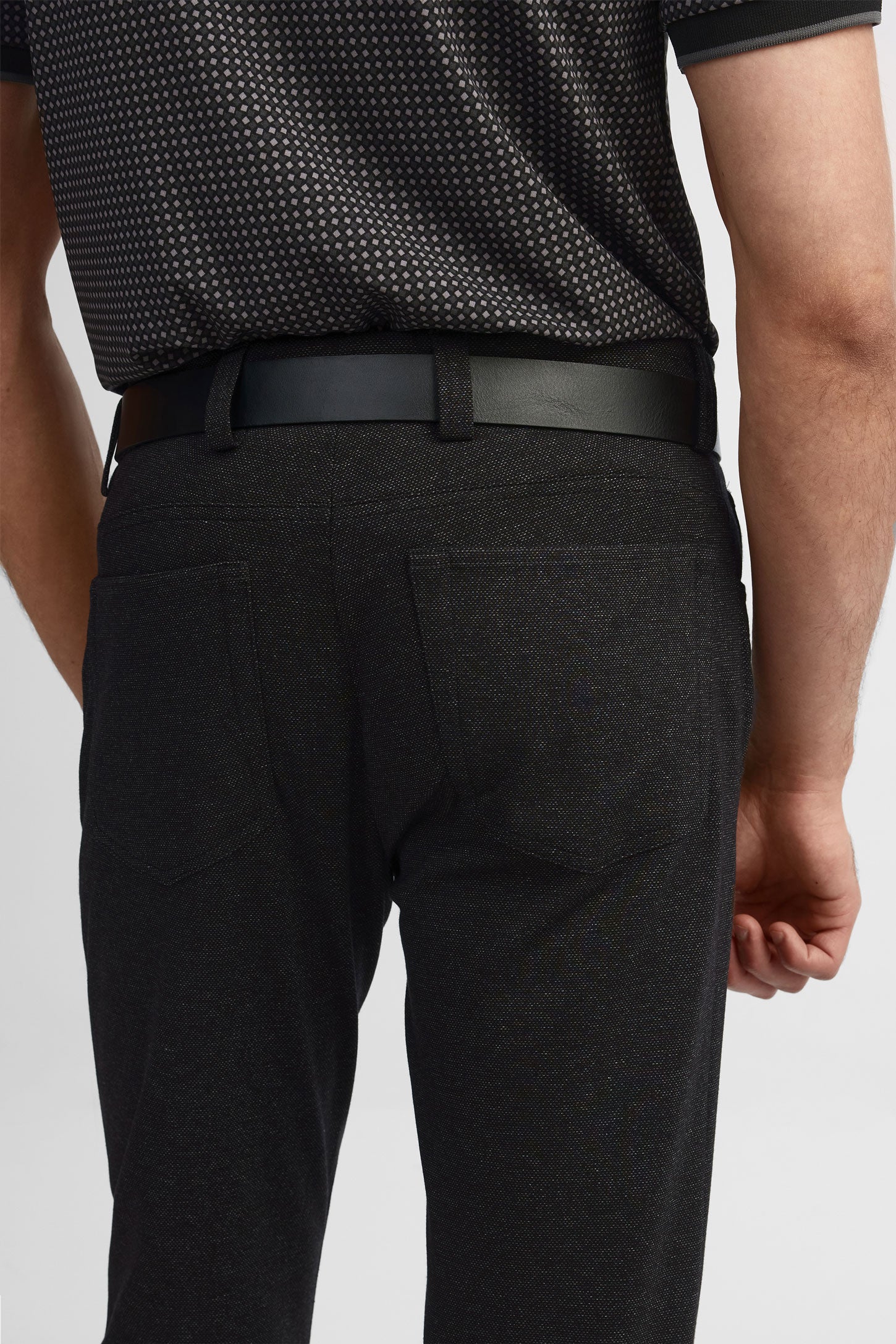 Pantalon 5 poches coupe régulière habillé - Homme && NOIR