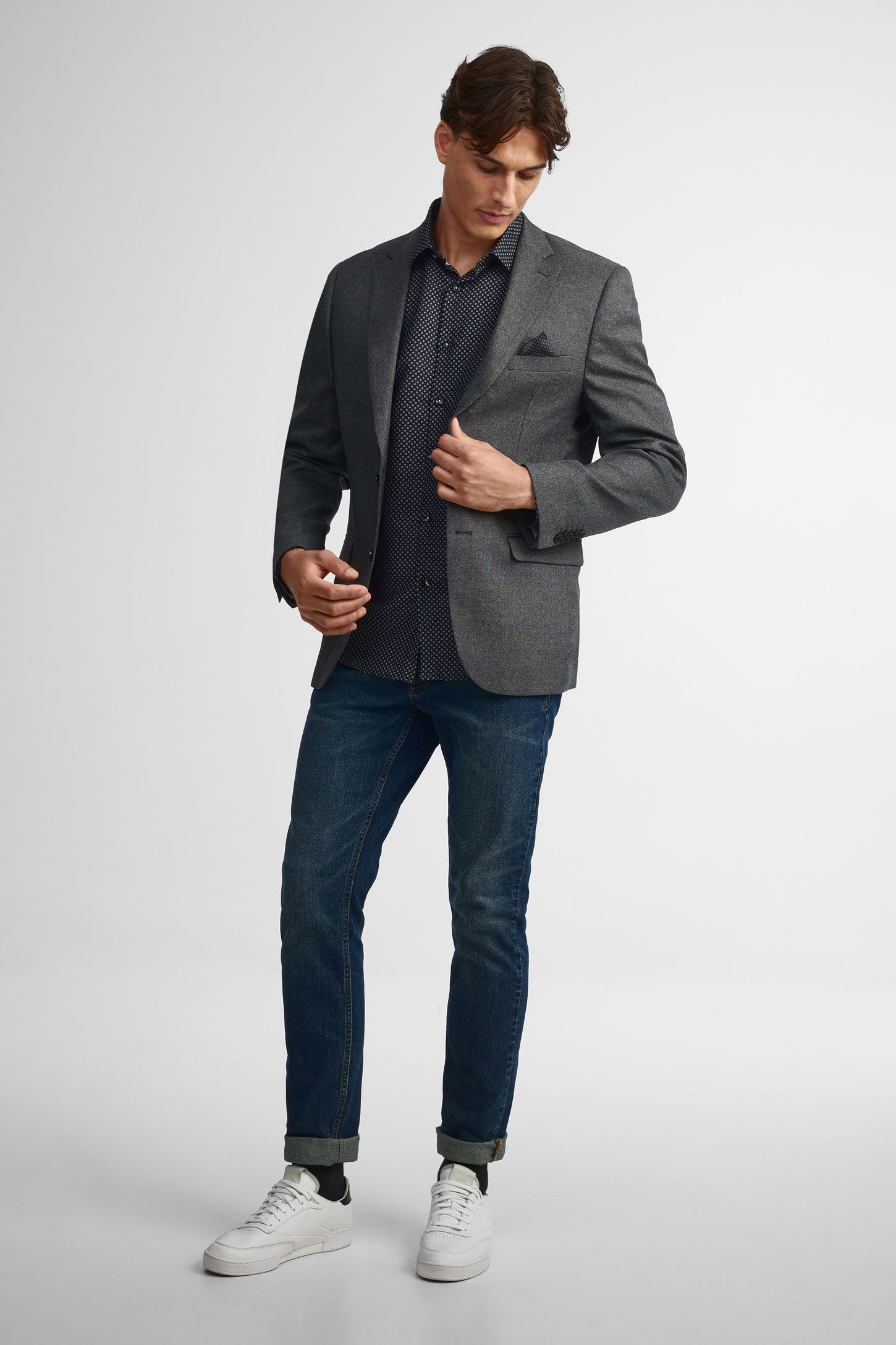 Chemise coupe ajustée coton - Homme && NOIR