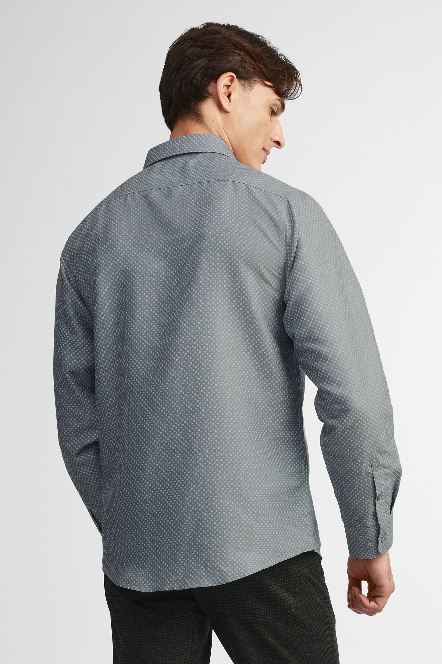Chemise coupe ajustée coton - Homme && GRIS
