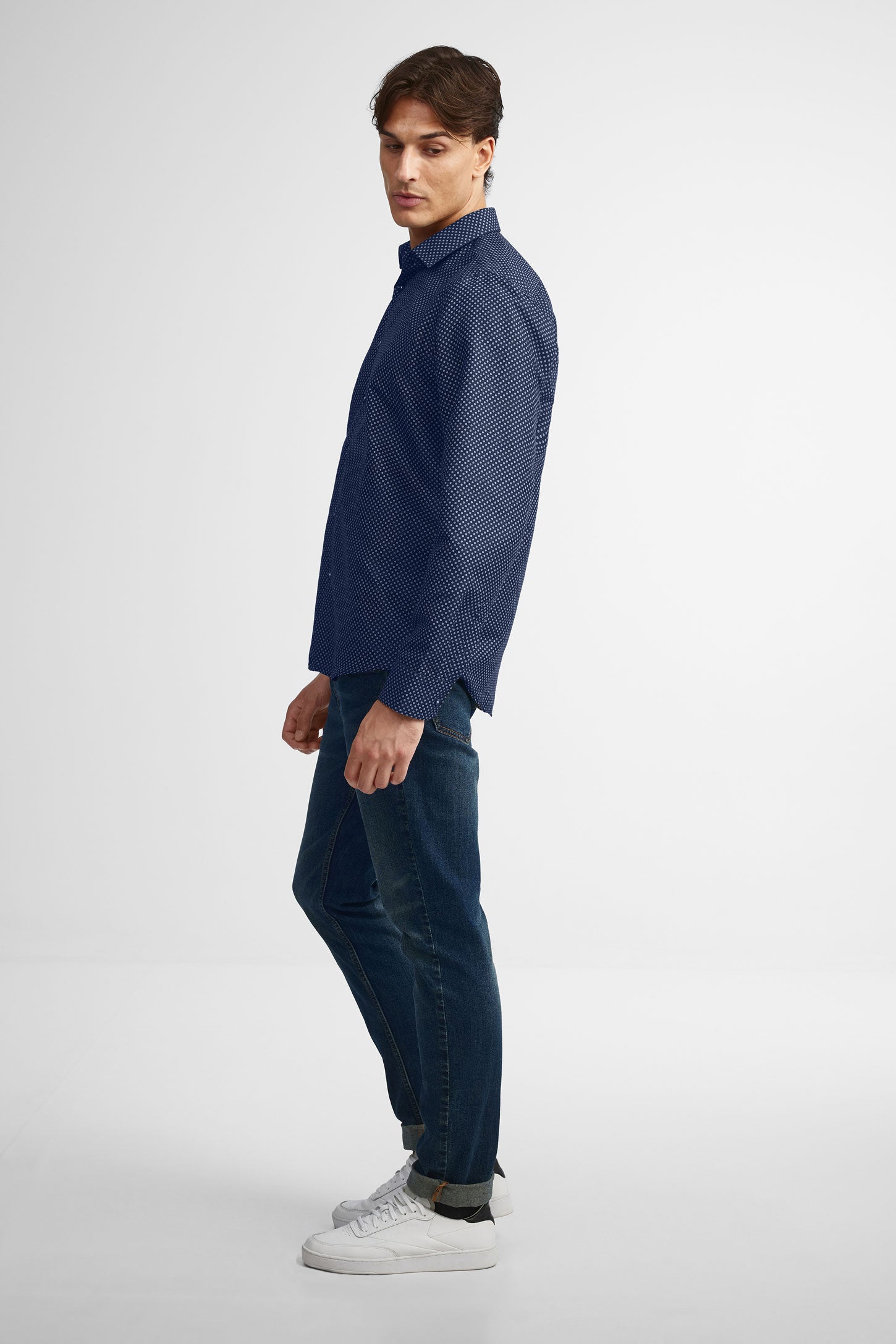 Chemise coupe ajustée coton - Homme && MARIN