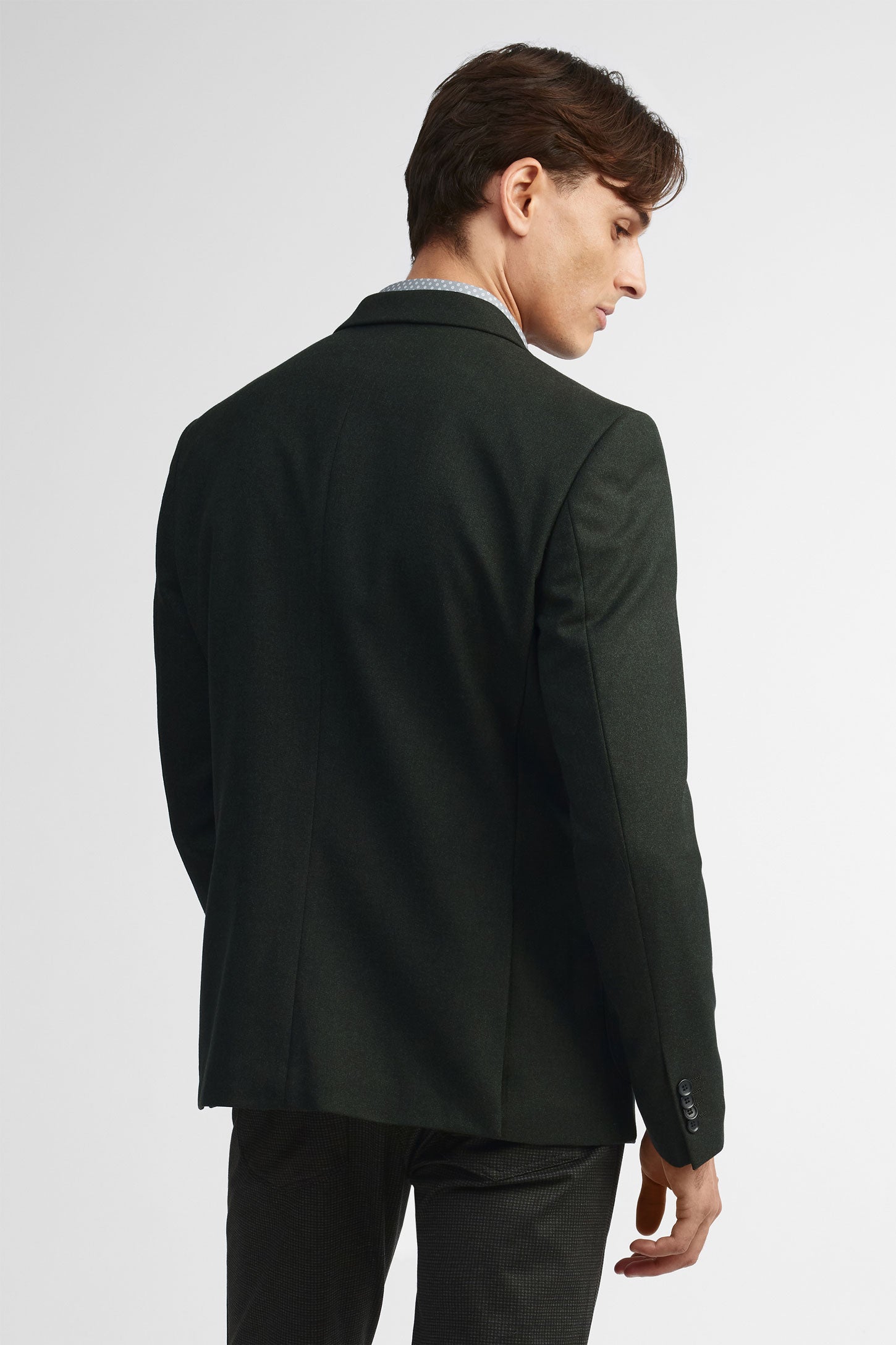 Veston coupe ajustée - Homme && VERT FONCE