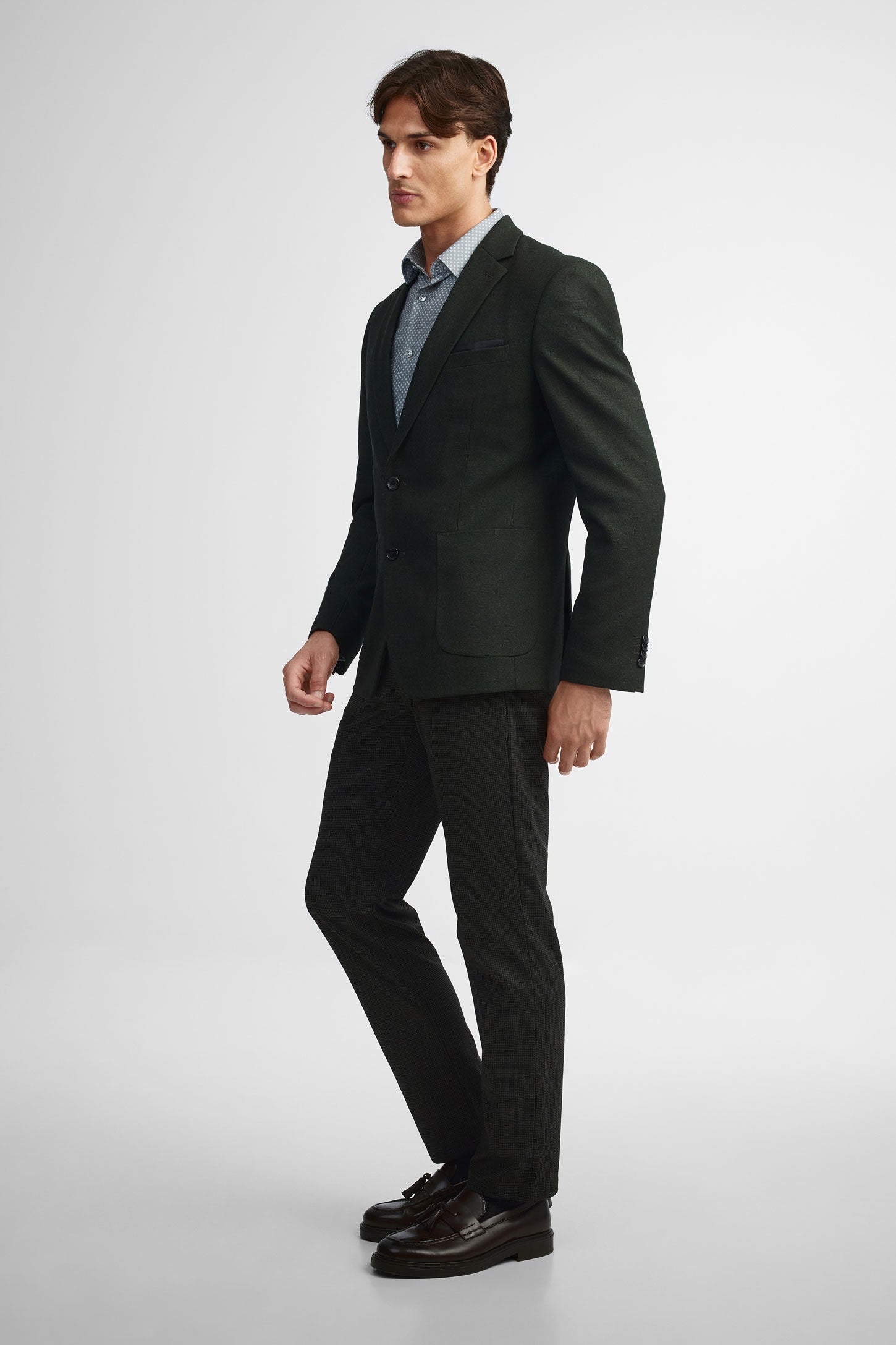 Veston coupe ajustée - Homme && VERT FONCE