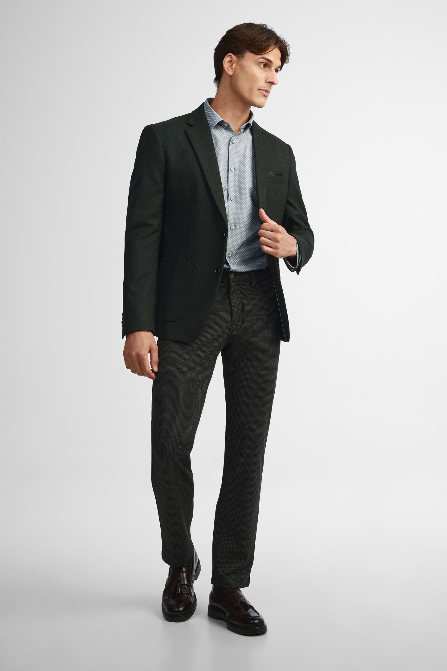 Veston coupe ajustée - Homme && VERT FONCE