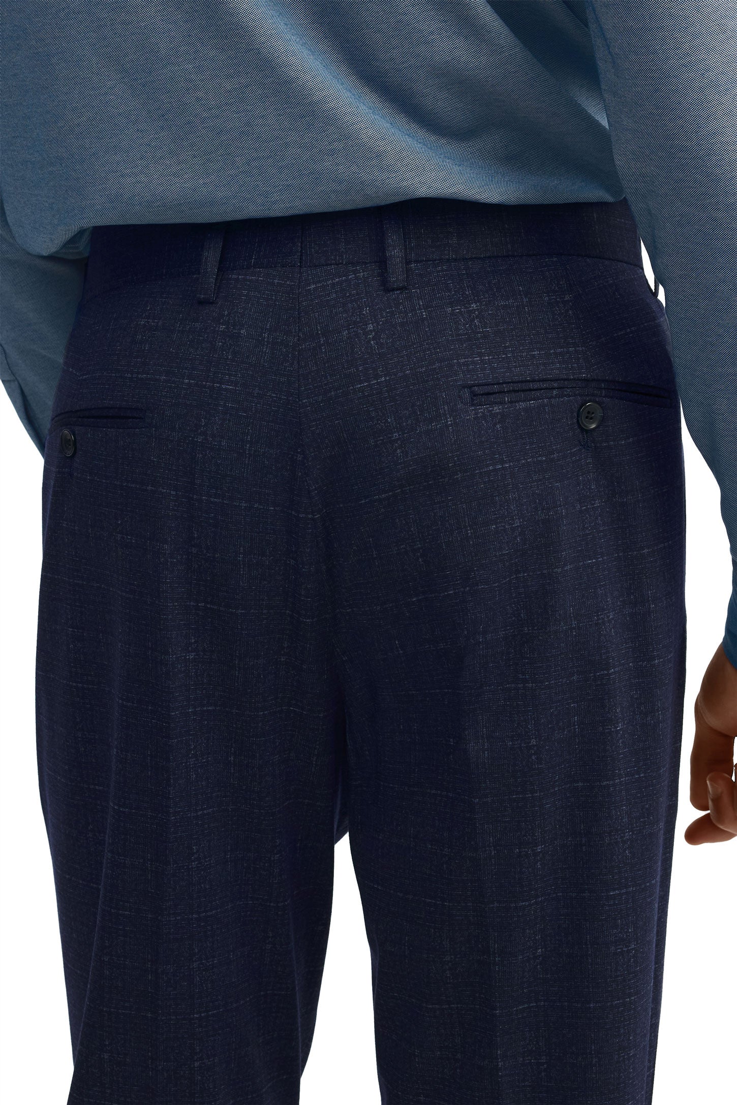 Pantalon habillé à carreaux - Homme && MARIN