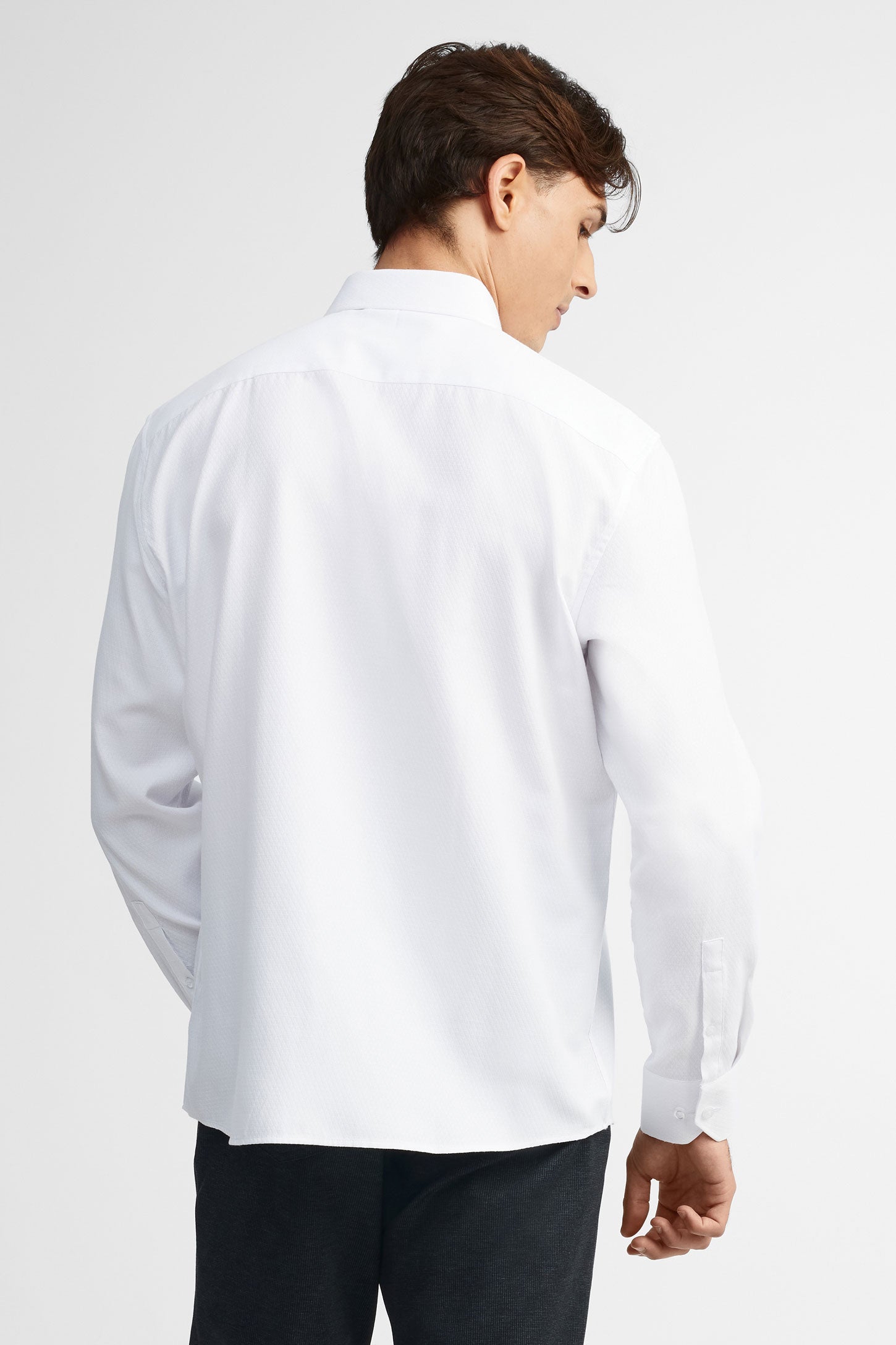 Chemise texturée coupe régulière - Homme && BLANC