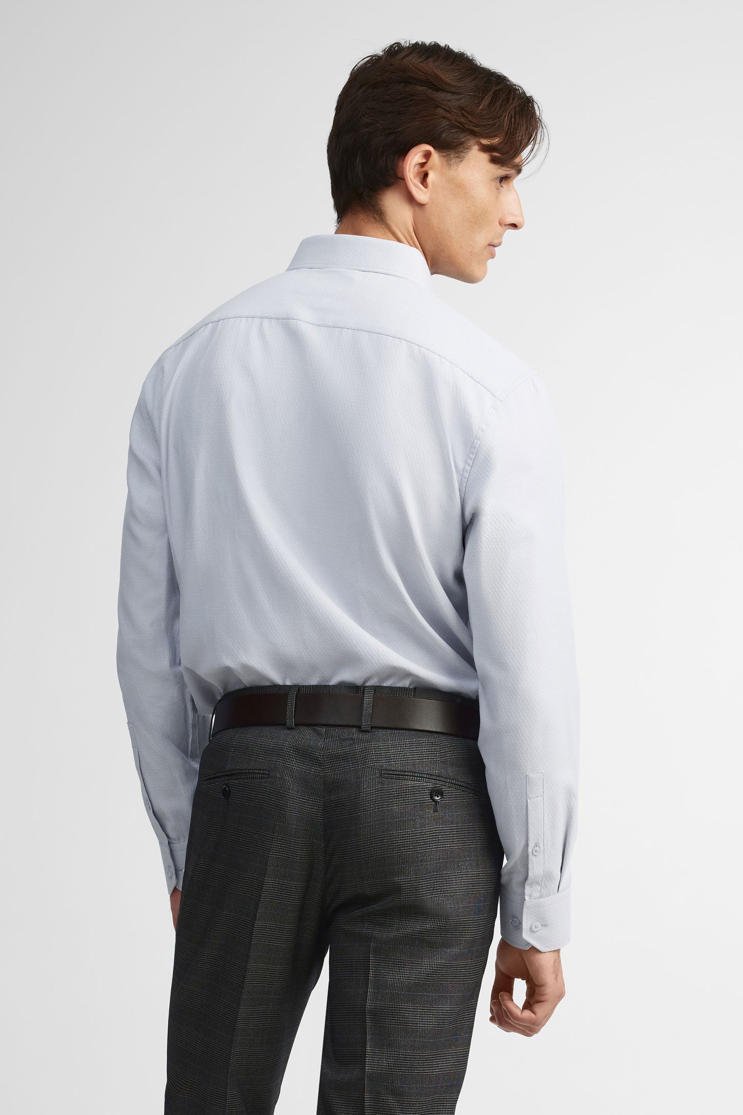 Chemise texturée coupe régulière - Homme && GRIS