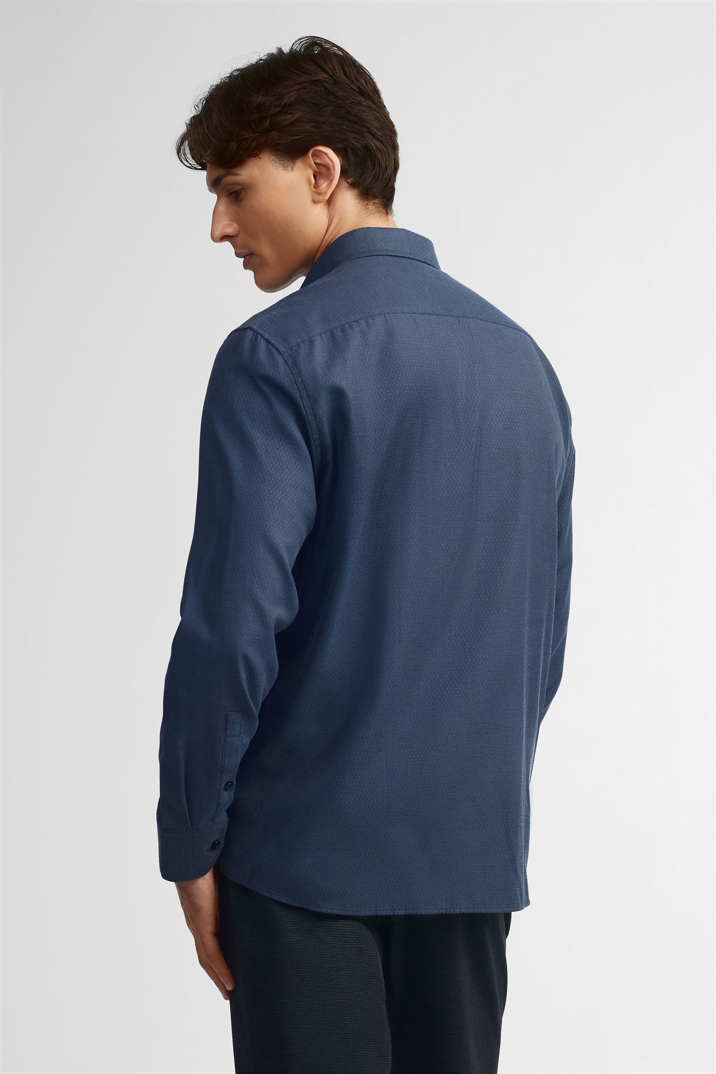 Chemise texturée coupe régulière - Homme && MARIN
