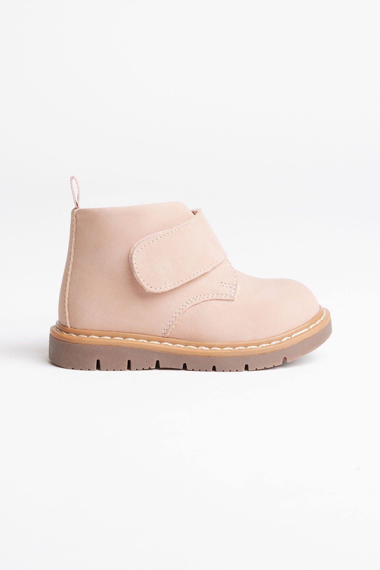 Bottillons en nubuck doublés sherpa - Bébé fille && ROSE CENDRE