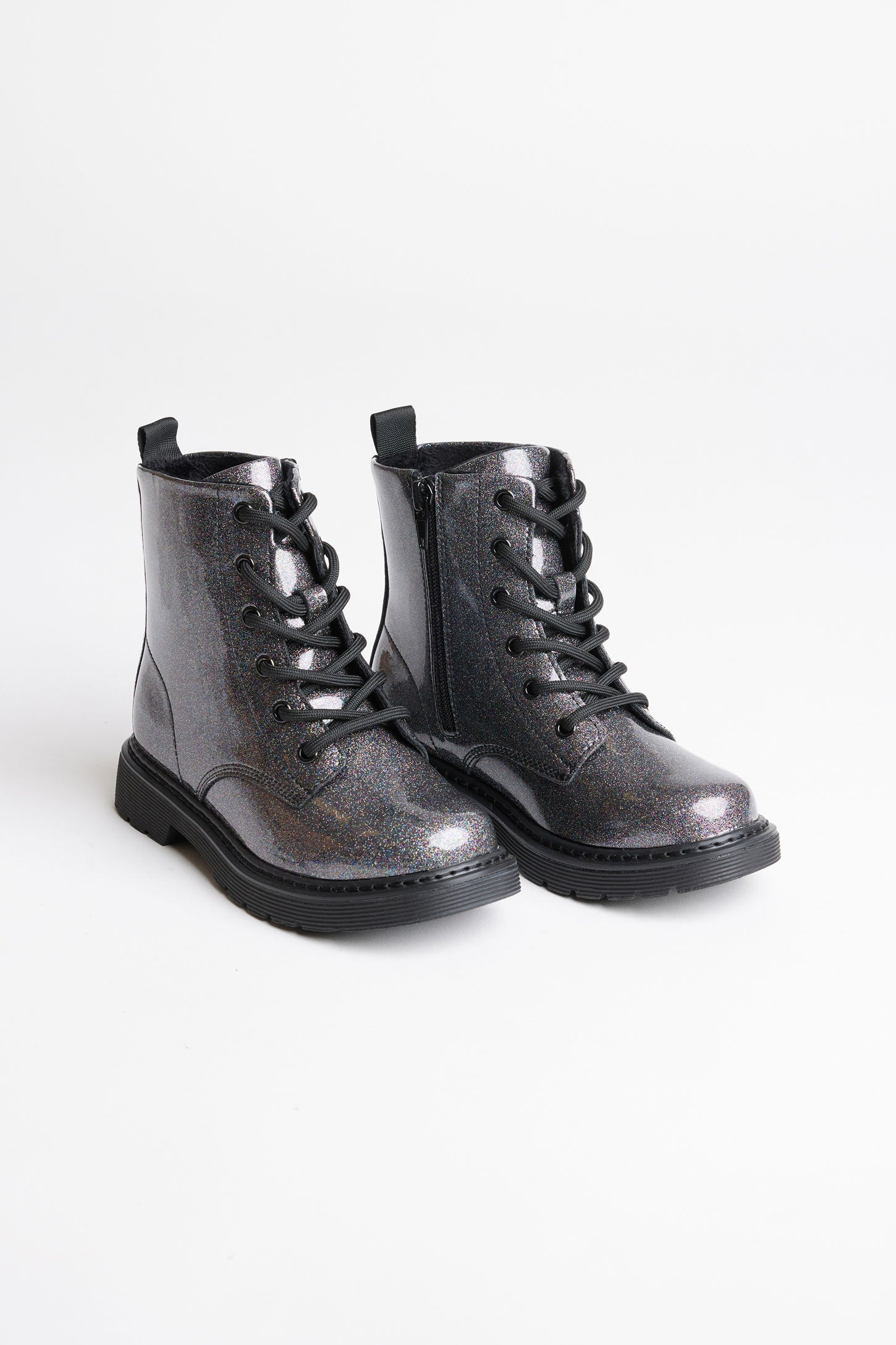Bottillons militaires à paillettes - Enfant fille && NOIR/MULTI