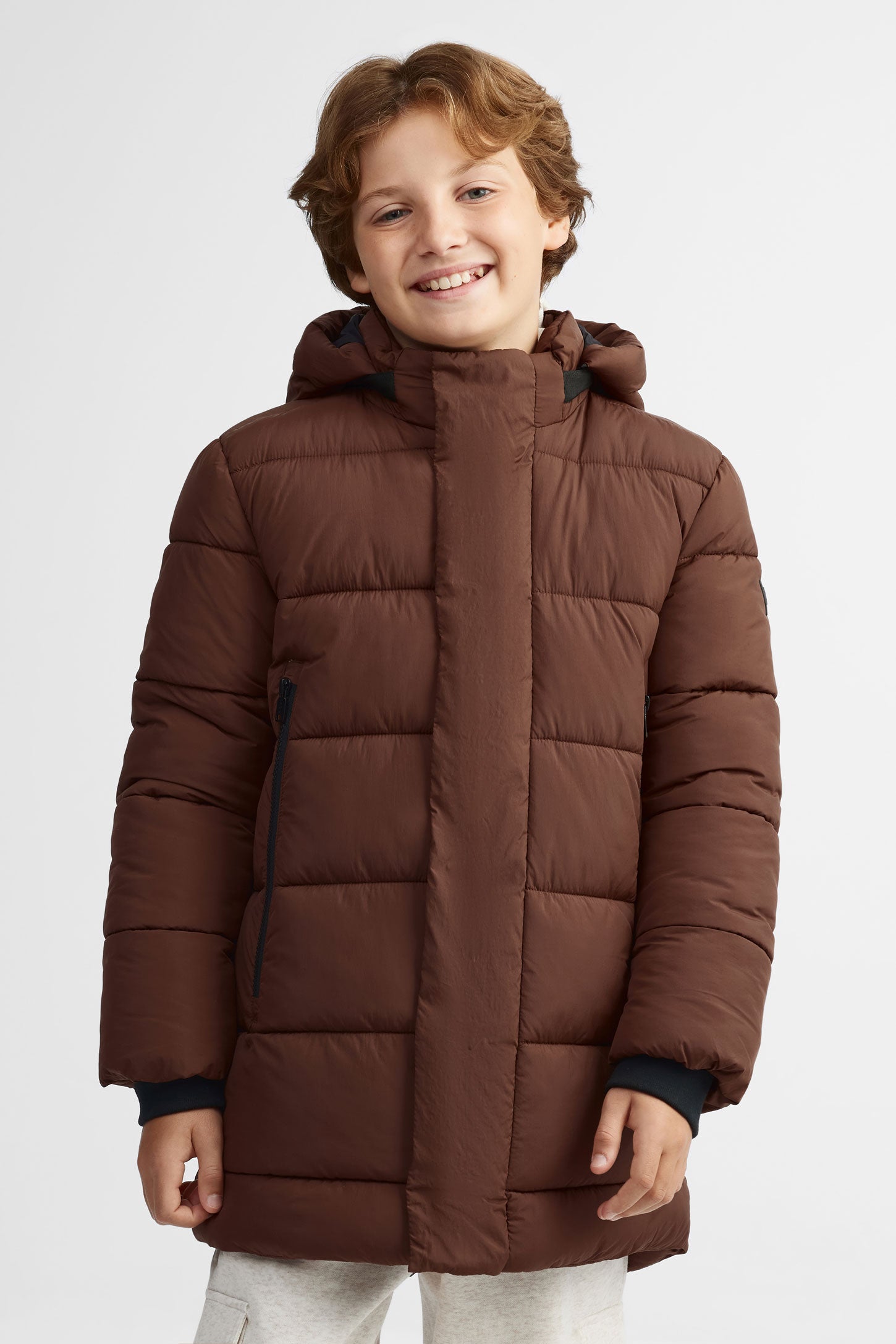 Manteau matelassé - Ado garçon && COGNAC