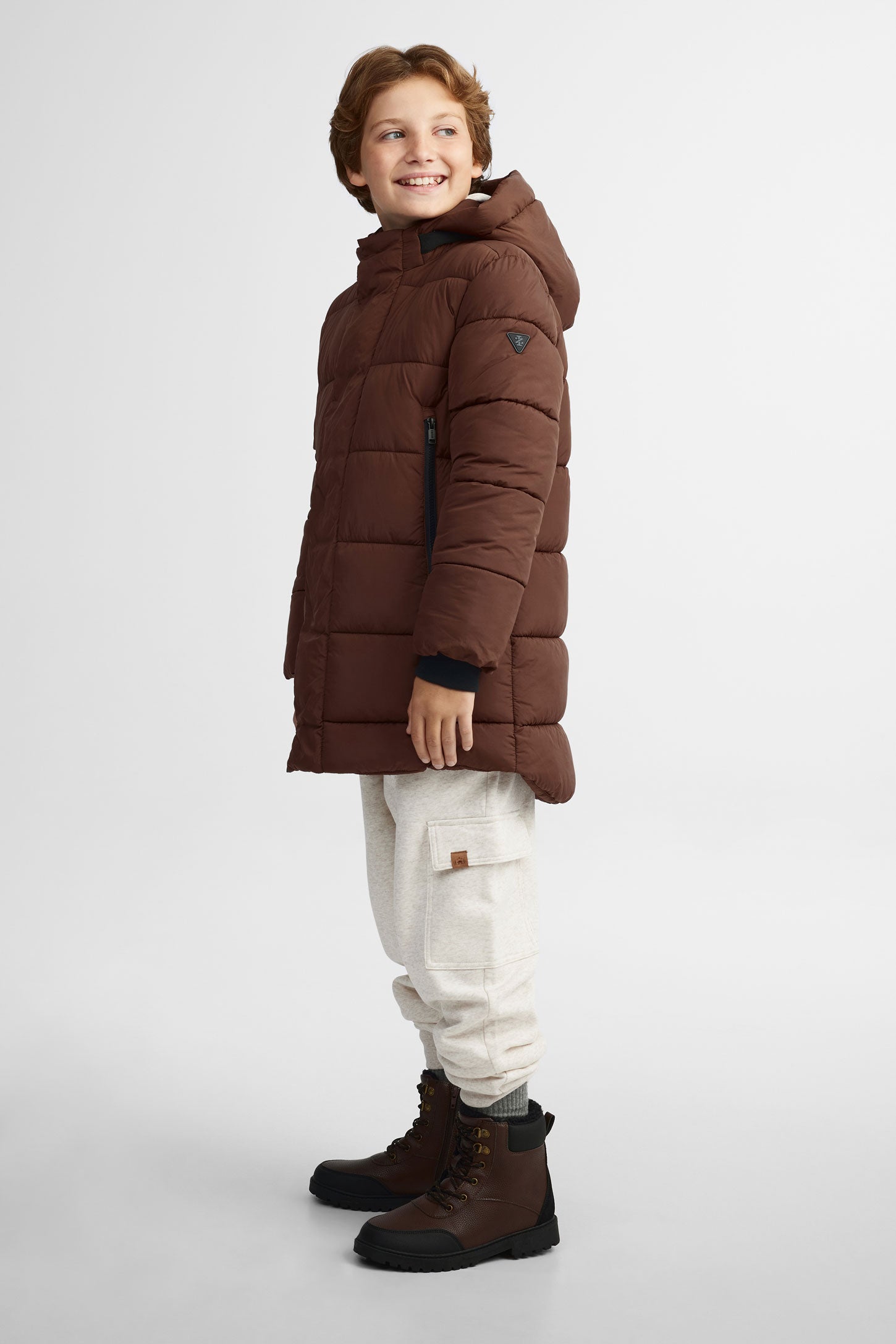 Manteau matelassé - Ado garçon && COGNAC