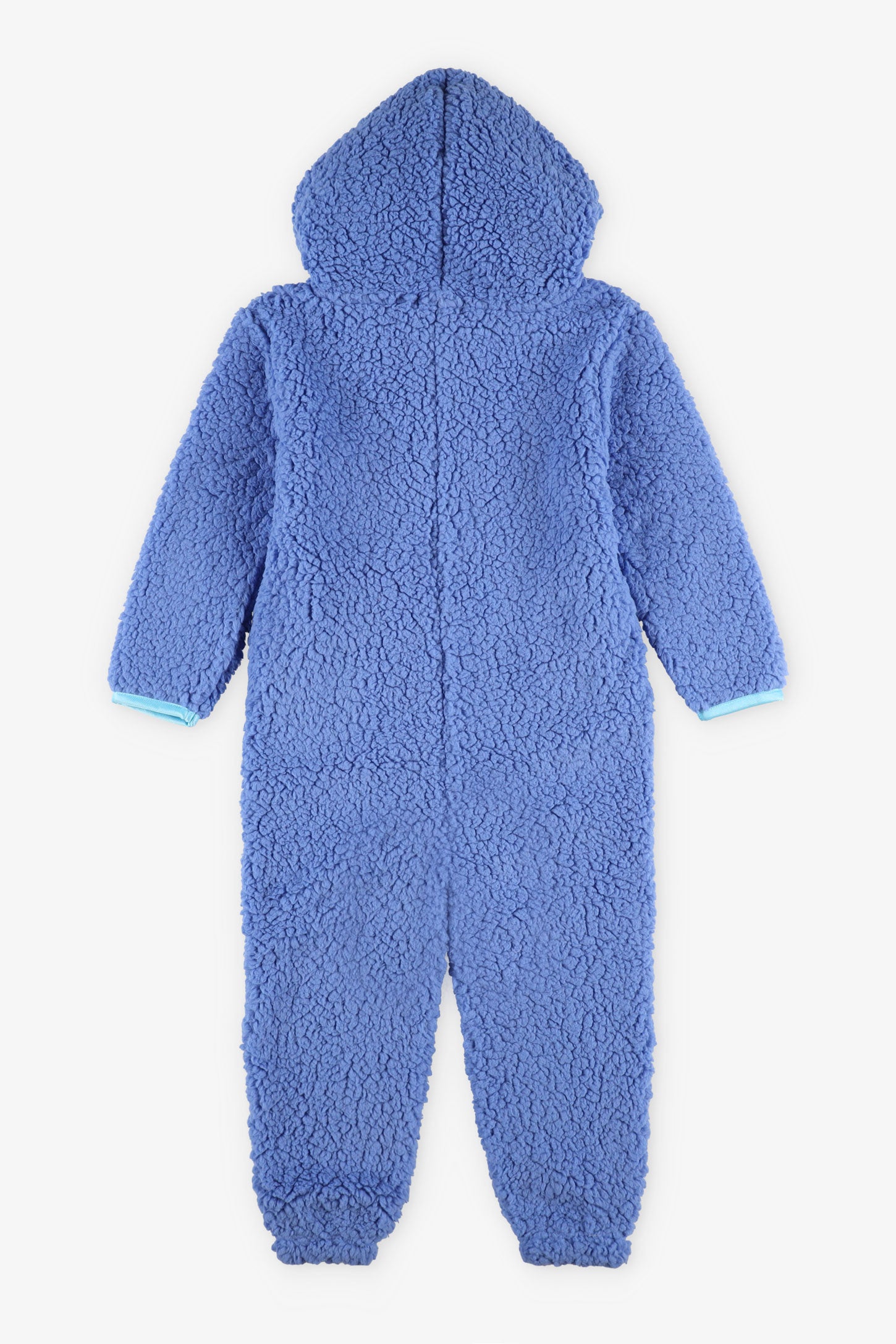 Pyjama 1-pièce à capuchon en sherpa - Enfant fille && BLEU