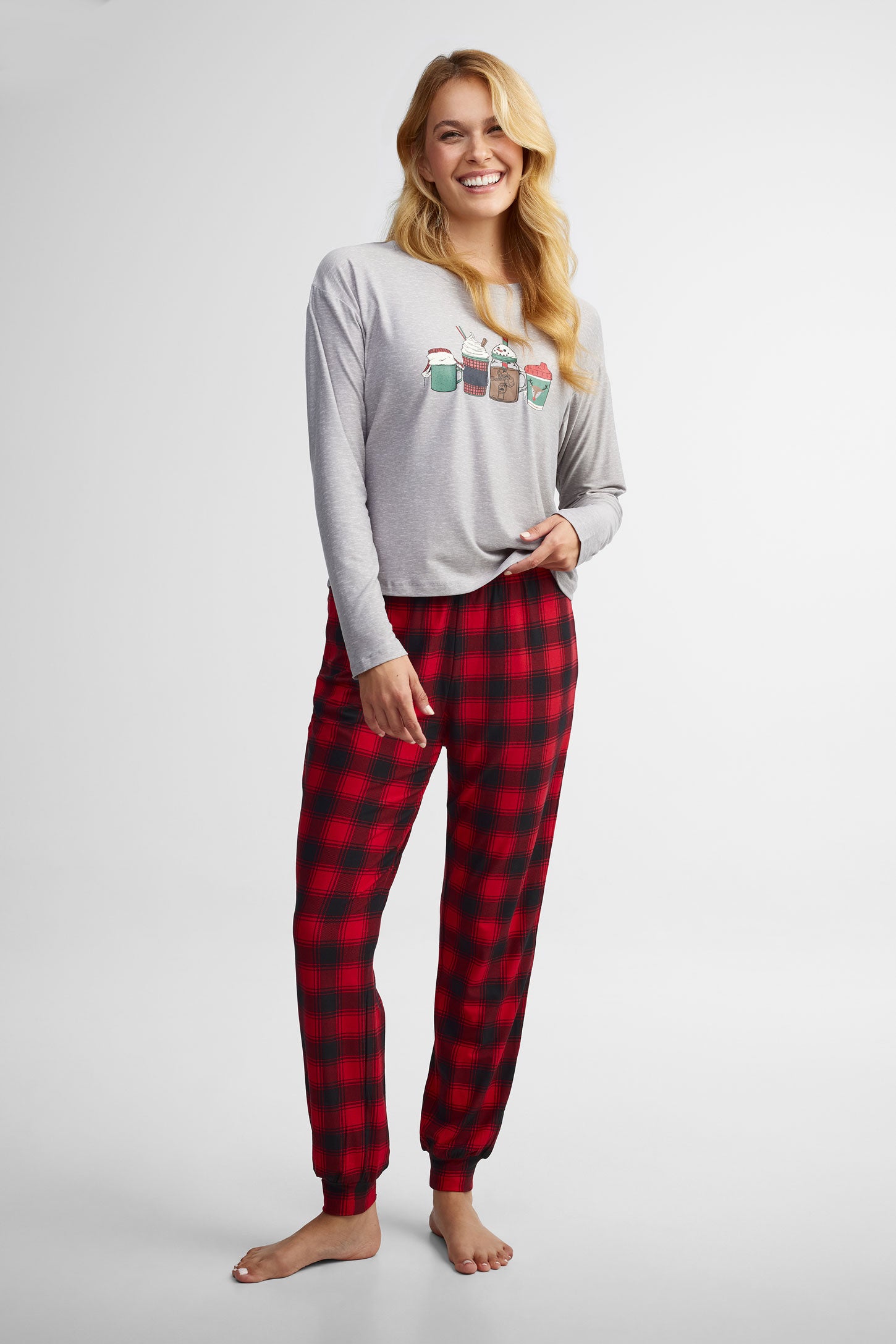 Pyjama 2-pièces Moss - Femme && GRIS MIXTE