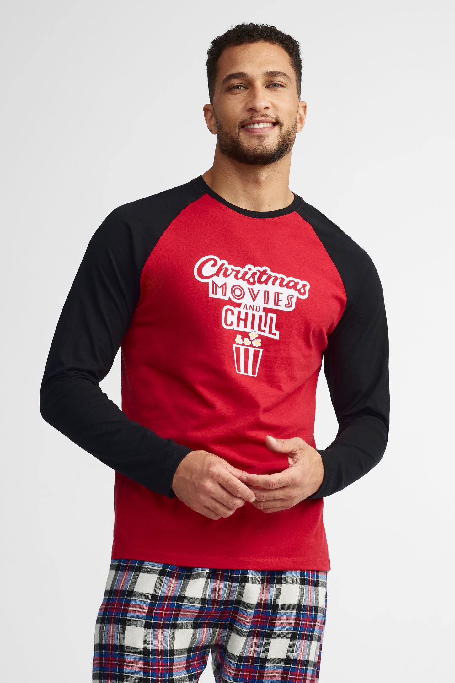 Chandail pyjama coton - Homme && ROUGE