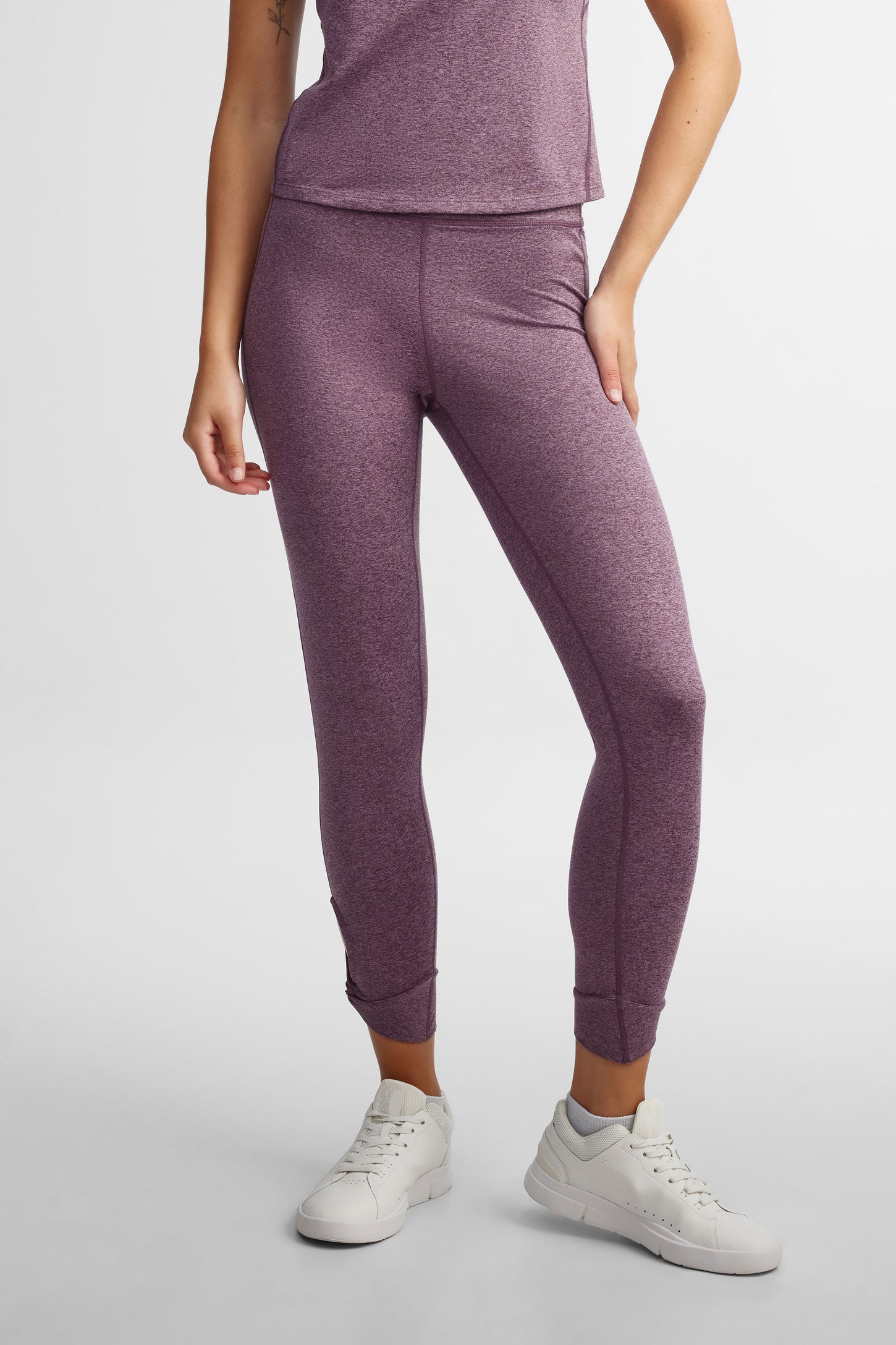 Legging taille haute athlétique - Femme && MAUVE/MULTI