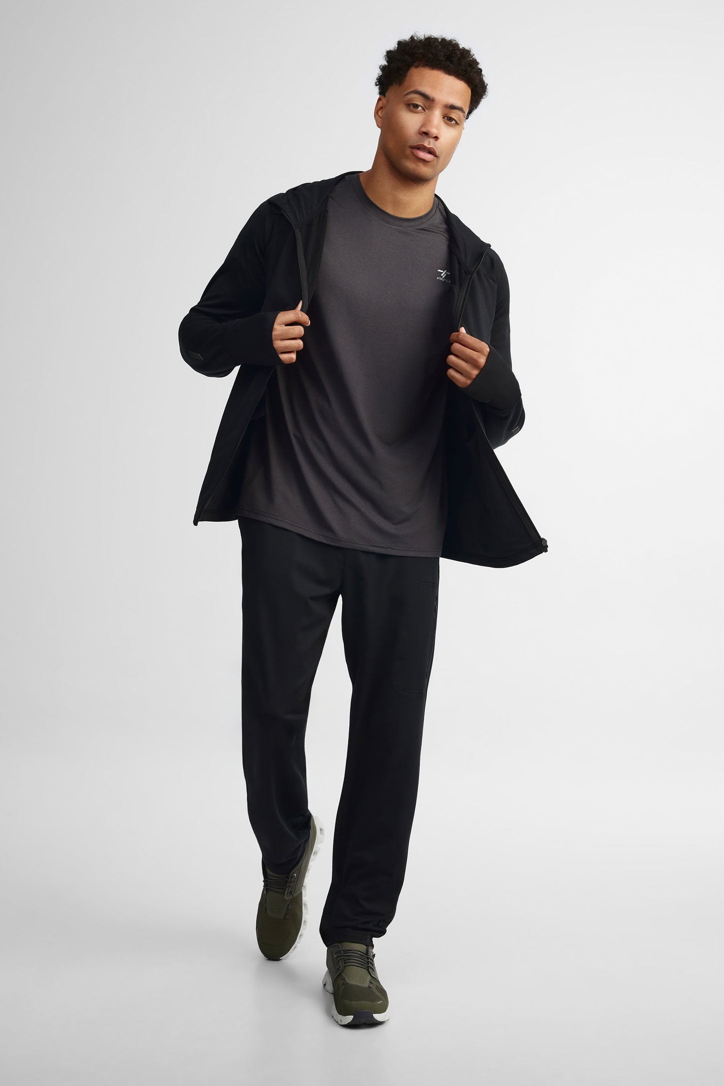 Chandail col-rond – Homme && GRIS MULTI