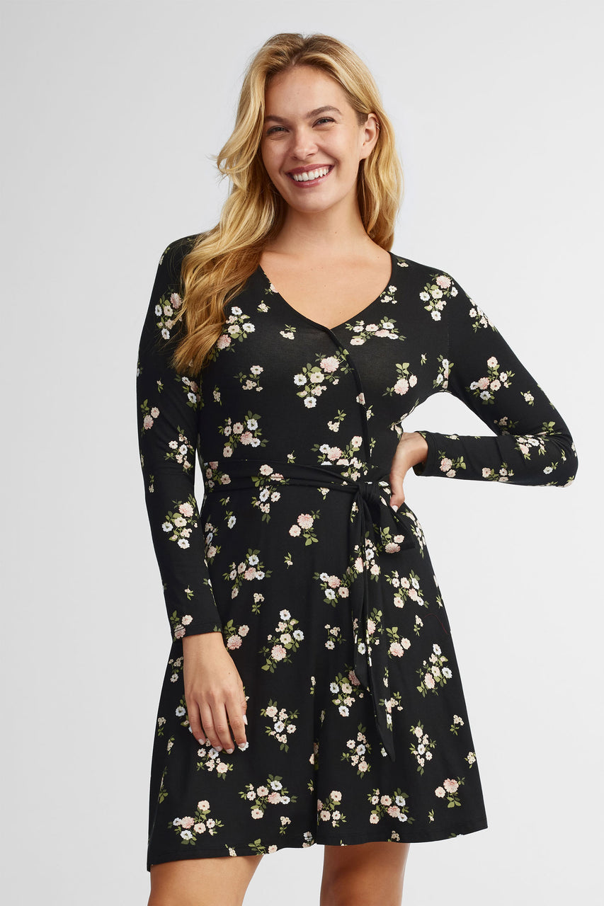 Printed wrap dress Women