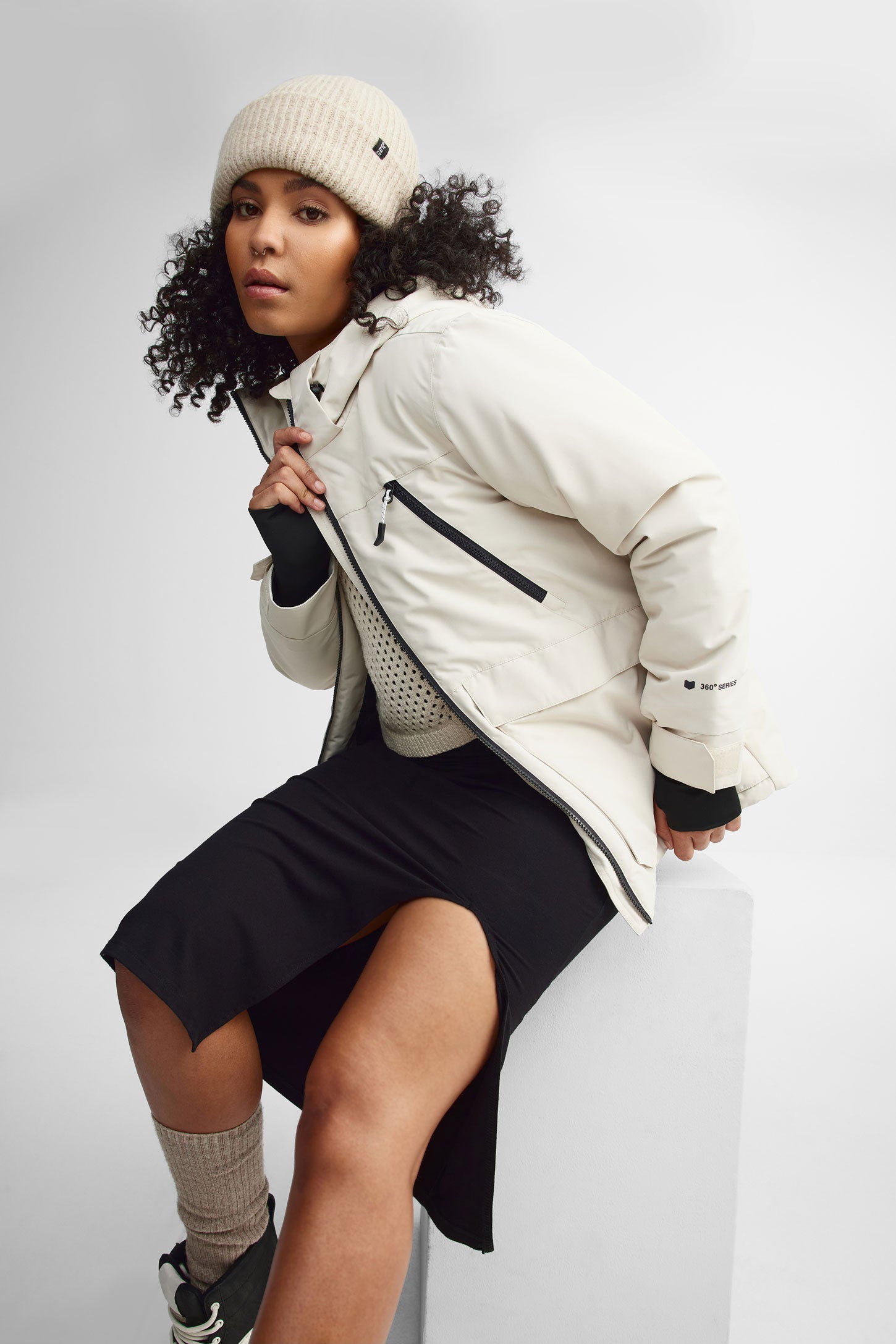 Manteau de ski hiver - Femme && BEIGE