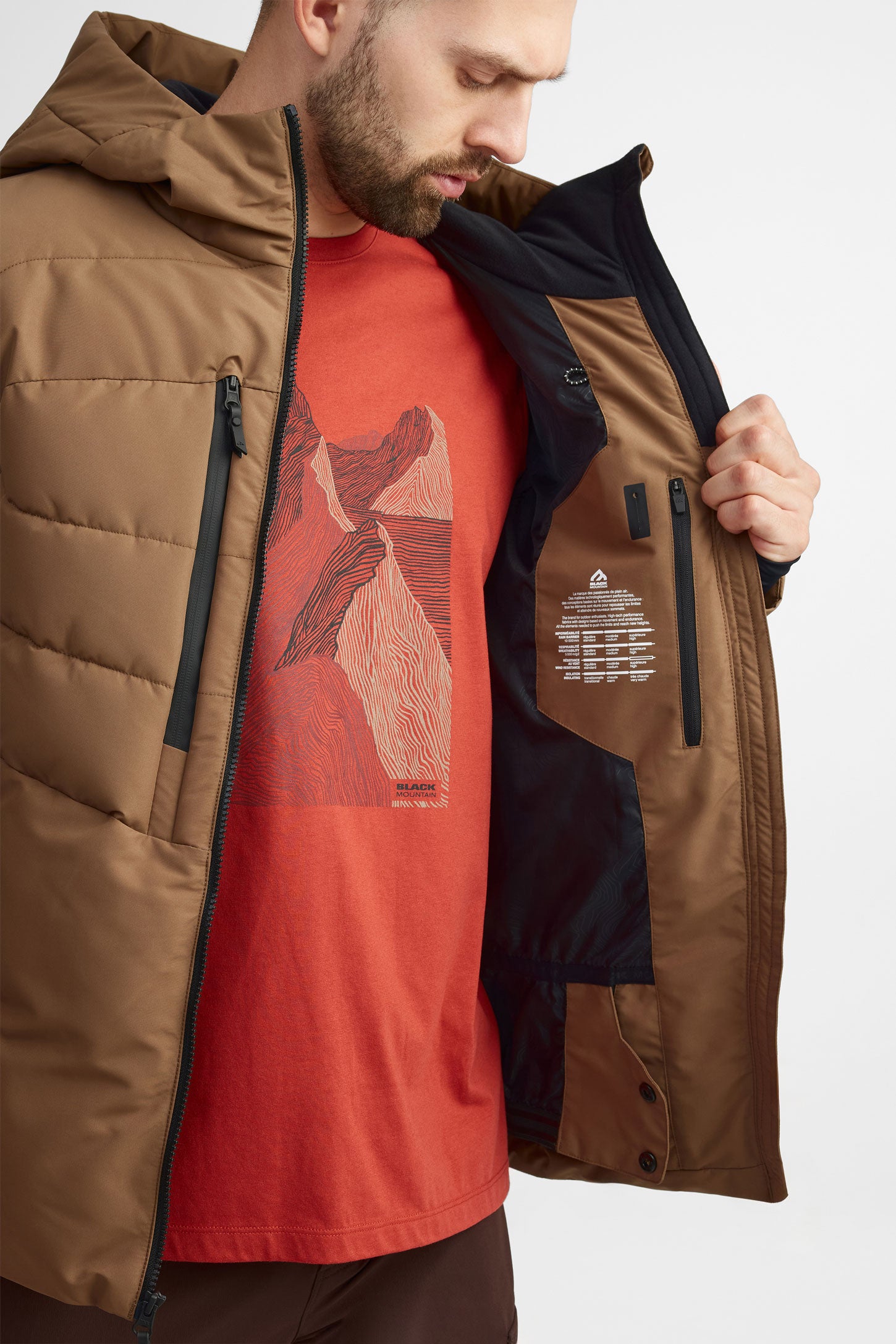 Manteau d'hiver matelassé BM - Homme && TAUPE