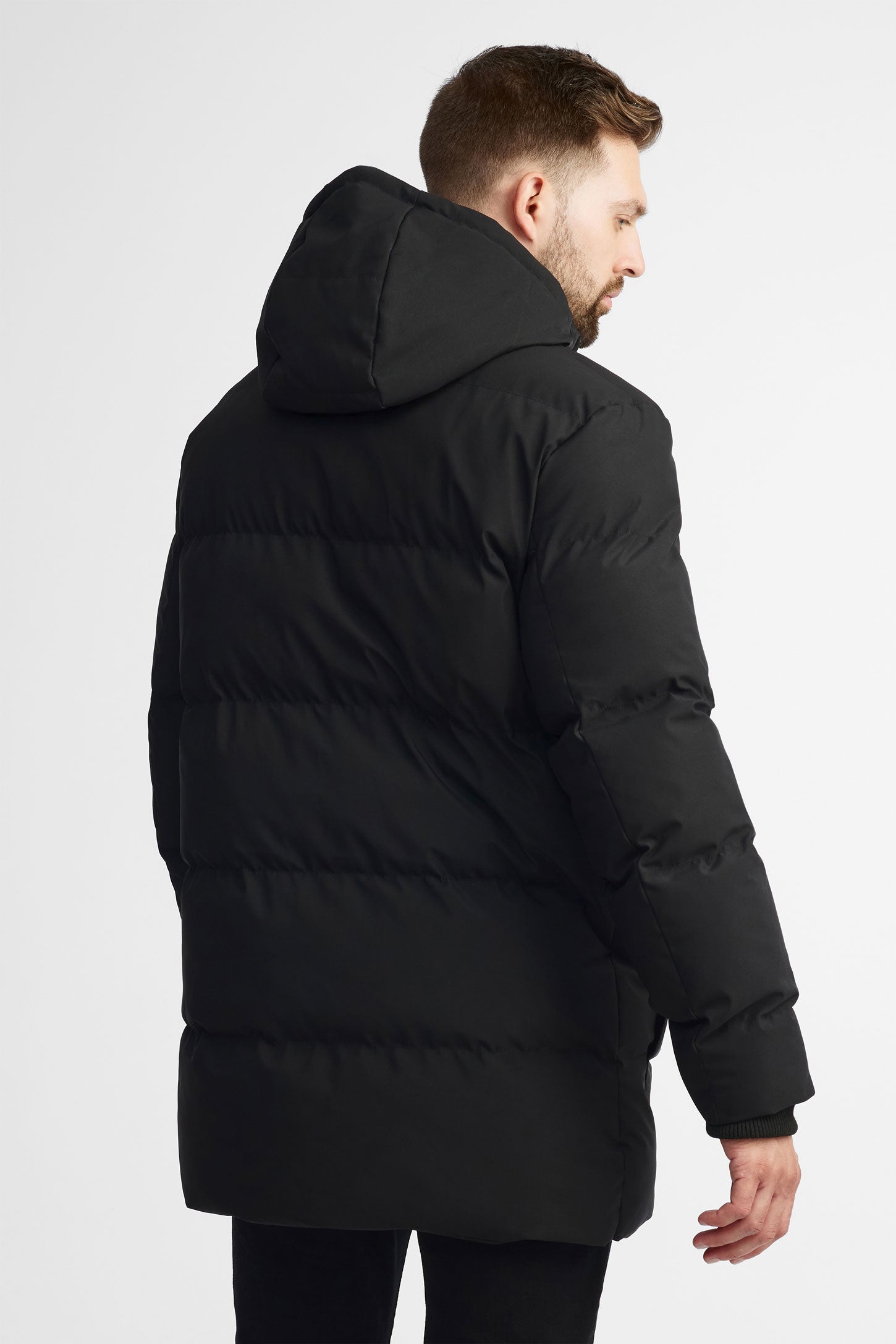 Manteau d'hiver parka matelassé - Homme && NOIR