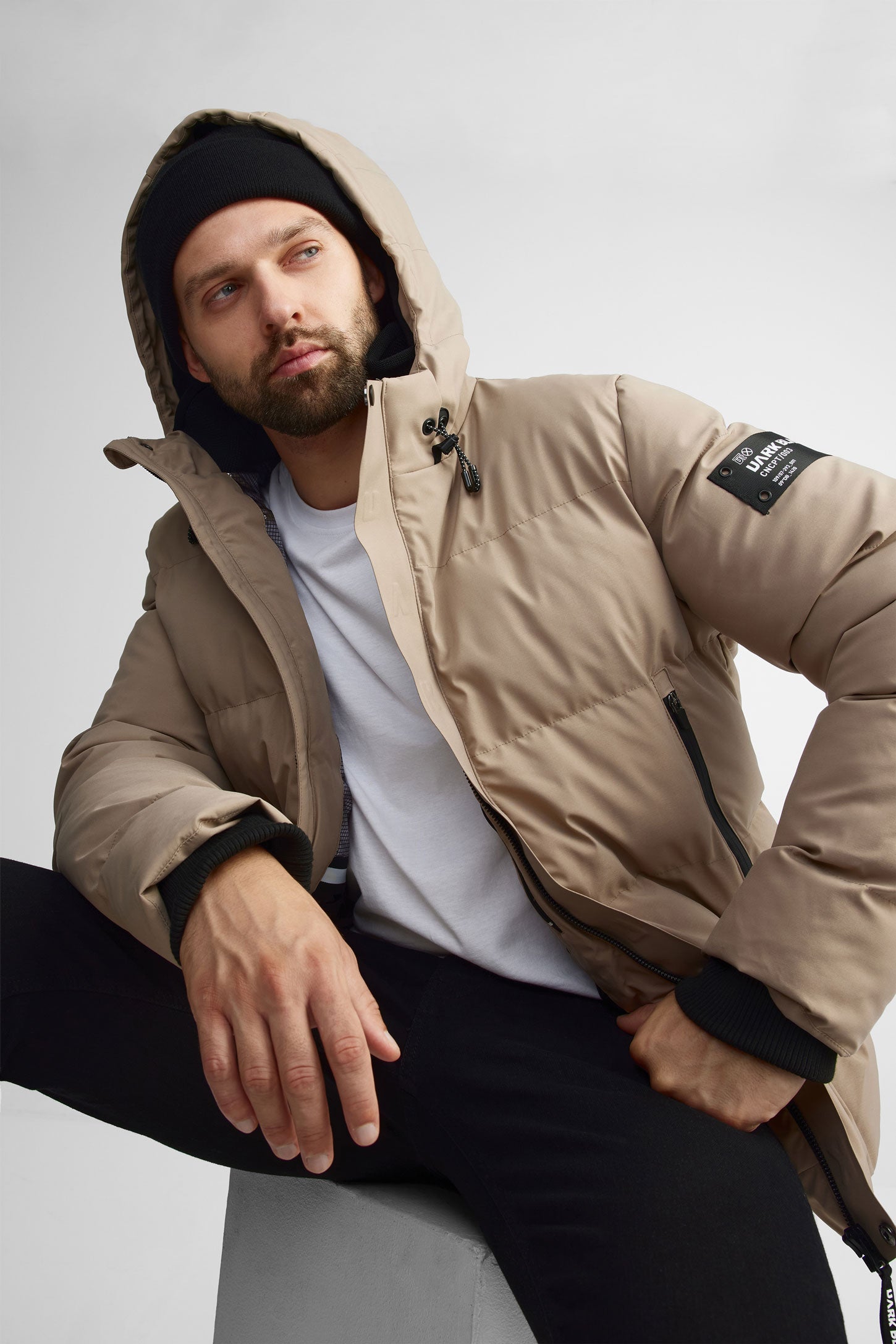 Manteau d'hiver matelassé - Homme && BEIGE