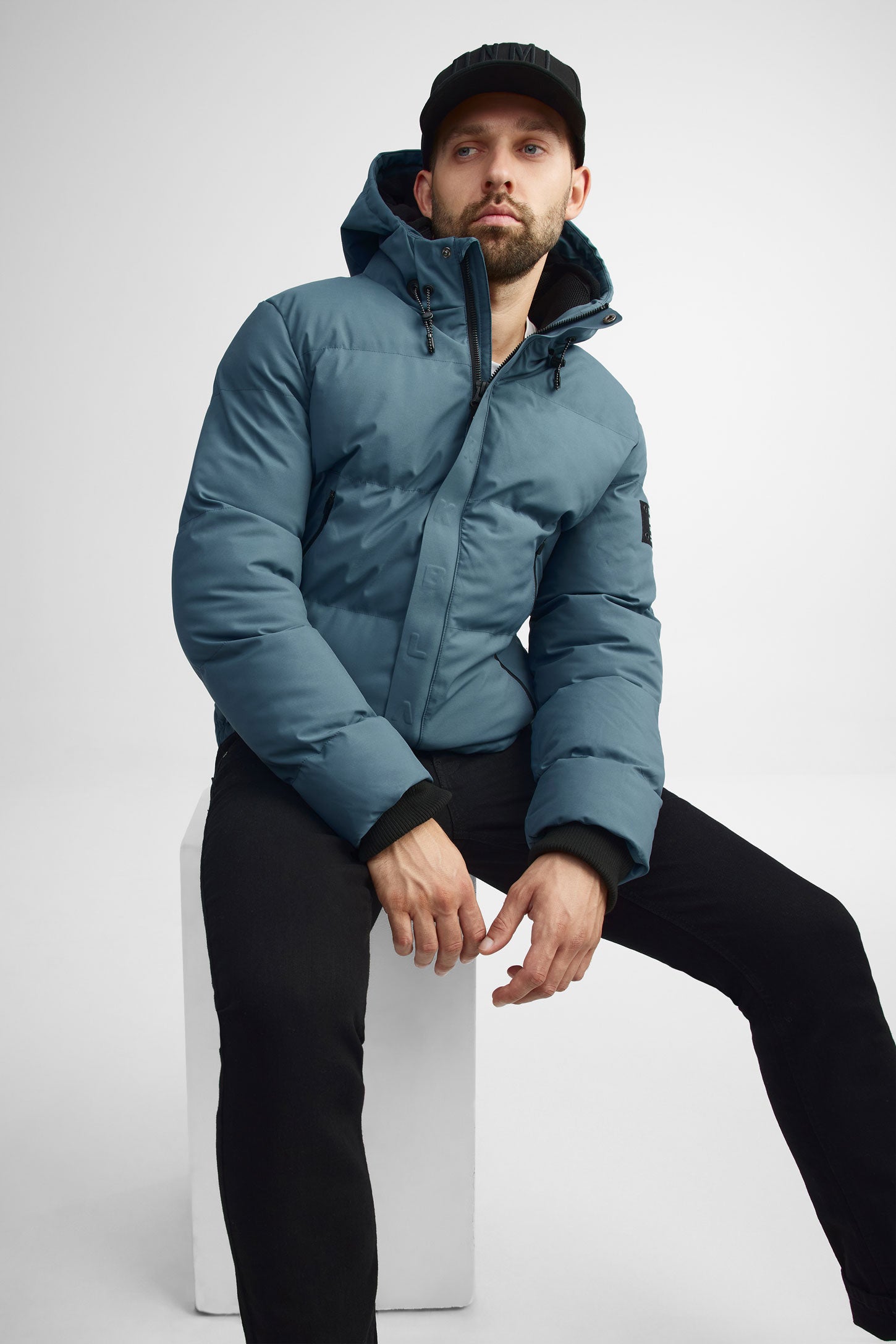 Manteau d'hiver matelassé - Homme && BLEU