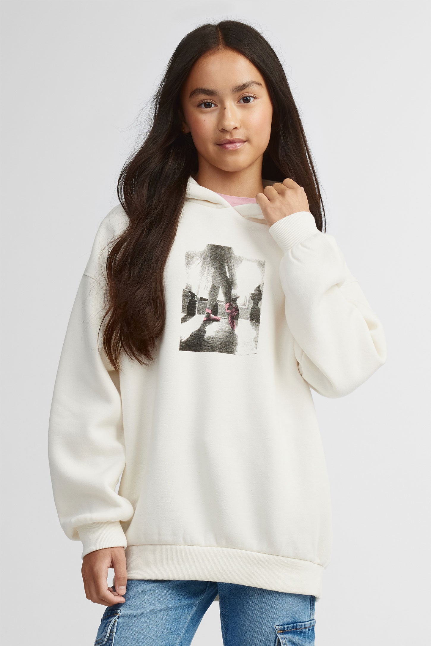 Cotton fleece hoodie Teenage girl