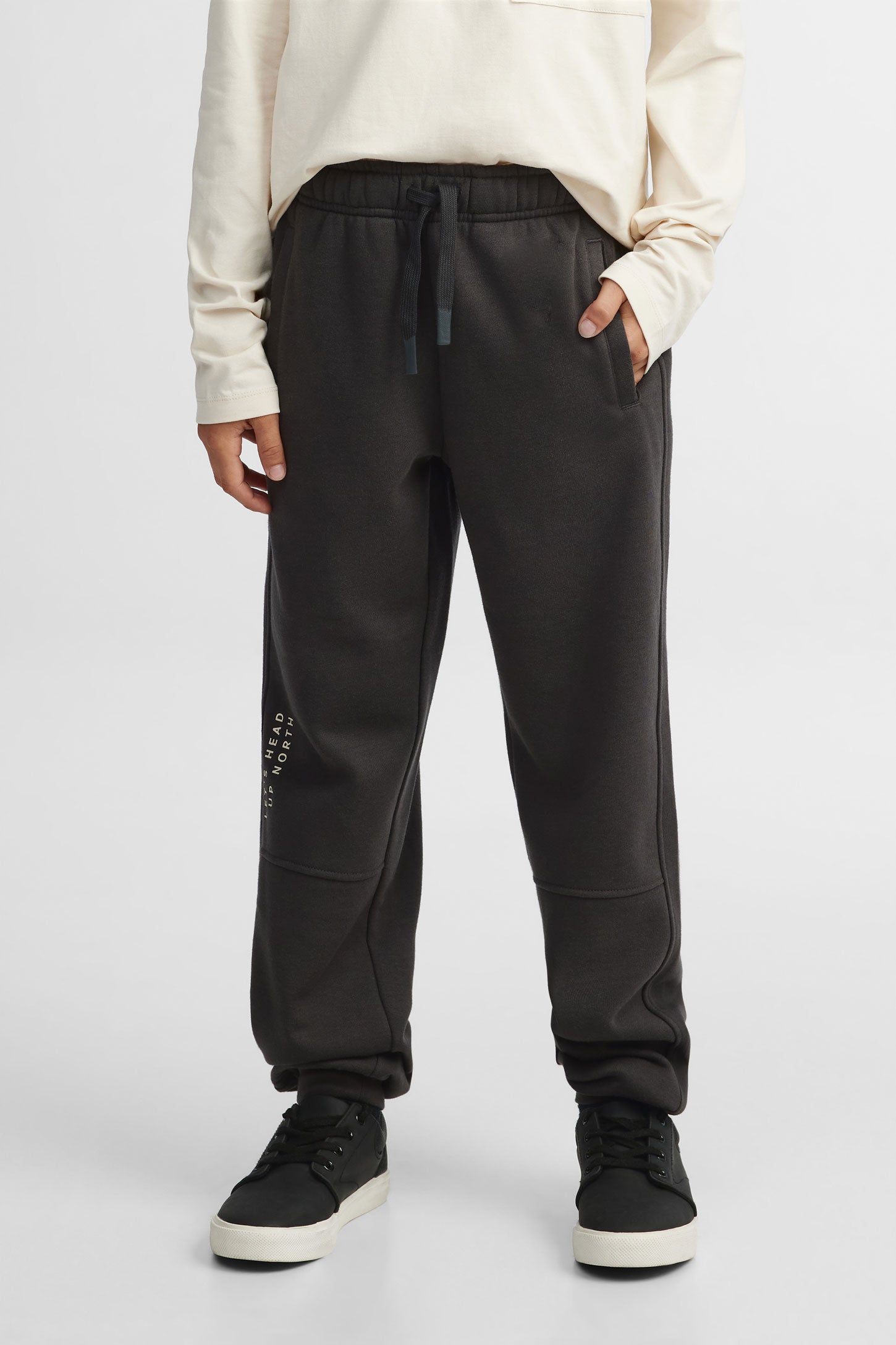 Pantalon jogger en toile garçon vert Pantalon jogger en toile garçon vert