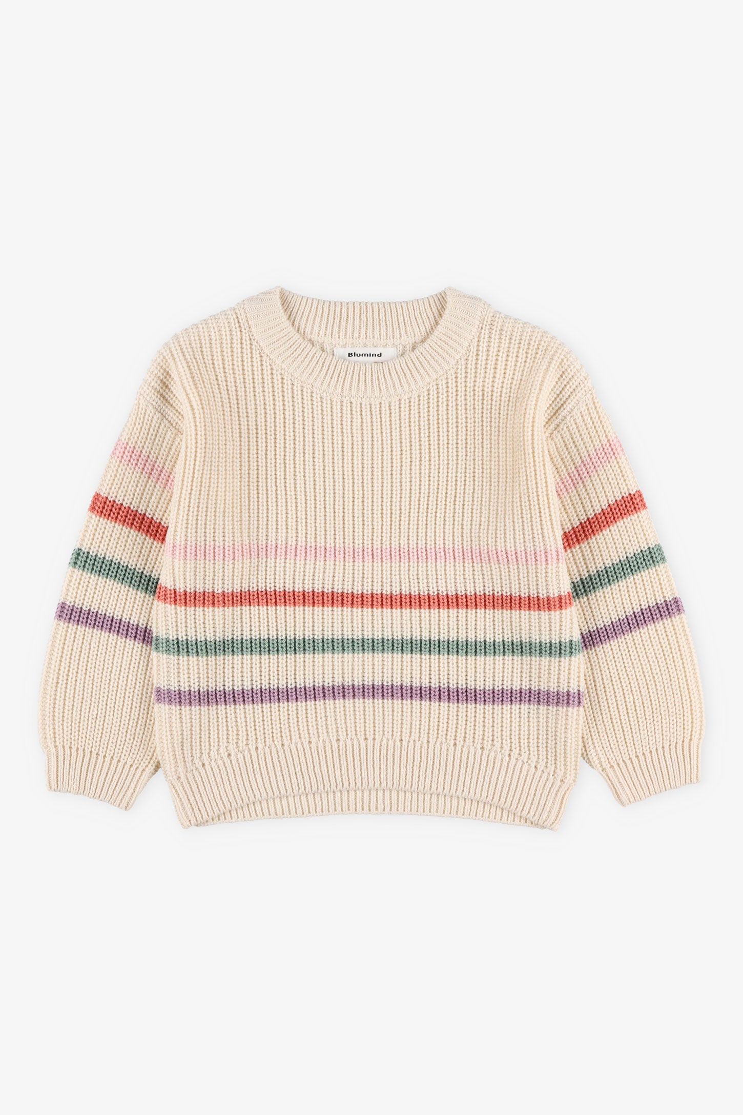 Chandail col rond tricot pêcheur - Bébé fille && MAUVE/MULTI